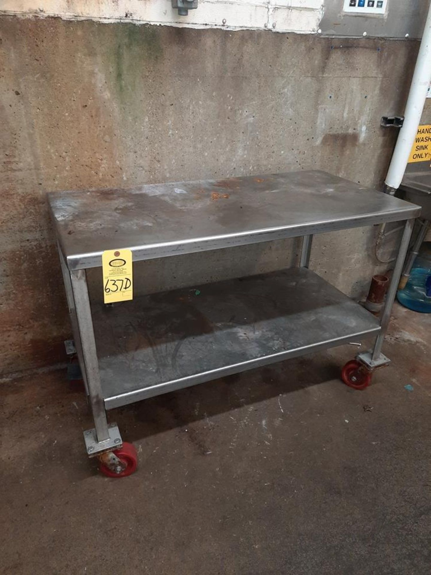 Portable Stainless Steel Table, 2' W X 4' L: Required Loading Fee $50.00, Rigger-Norm Pavlish,