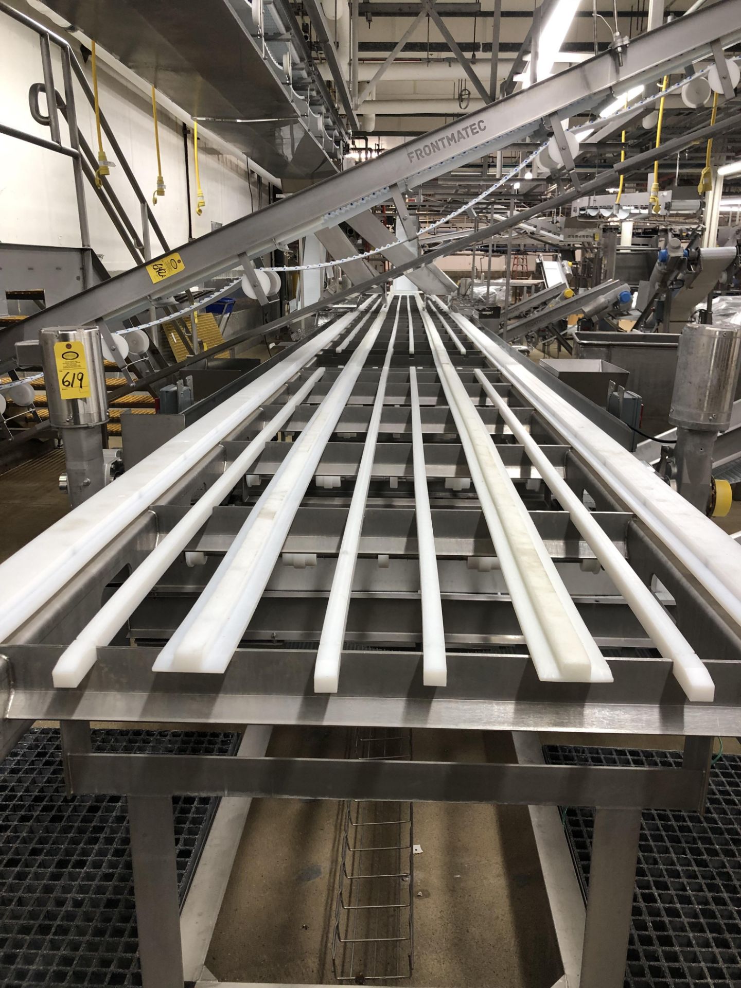 Lot Stainless Steel Trim Conveyor, 39" W X 48' L, front section removed, (10) work stations each - Image 2 of 27