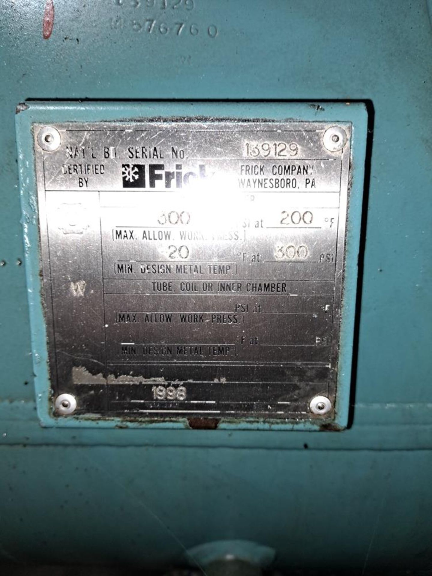 Frick Model RWBII+270E, 600 H.P. Ammonia Rotary Screw Compressor, S/N 0077TFMPLHAC03: Required - Image 8 of 9