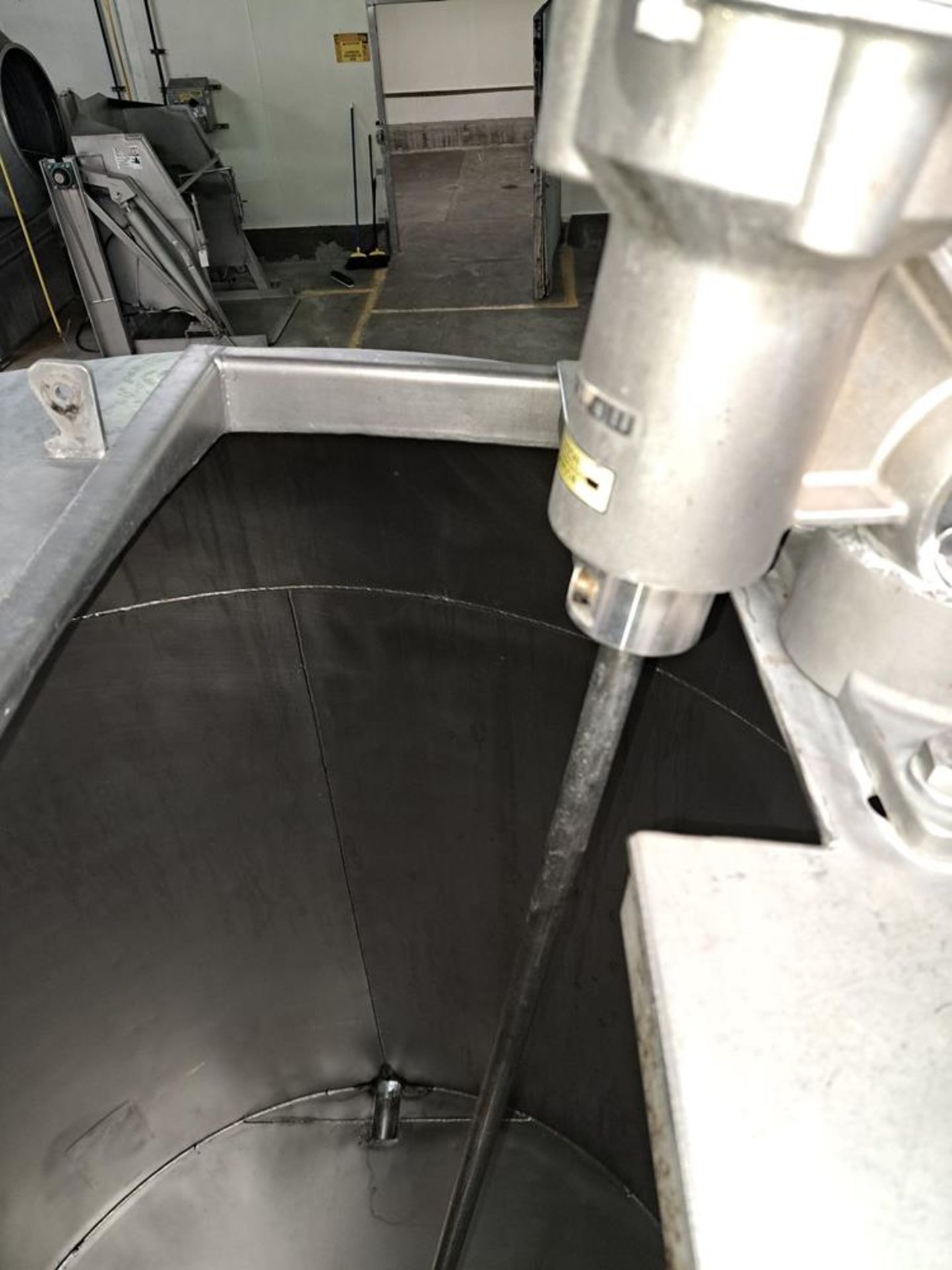 Stainless Steel Brine Mixing Station, (2) stainless steel tanks with 4' Dia. X 5' D with mixers on - Image 4 of 6