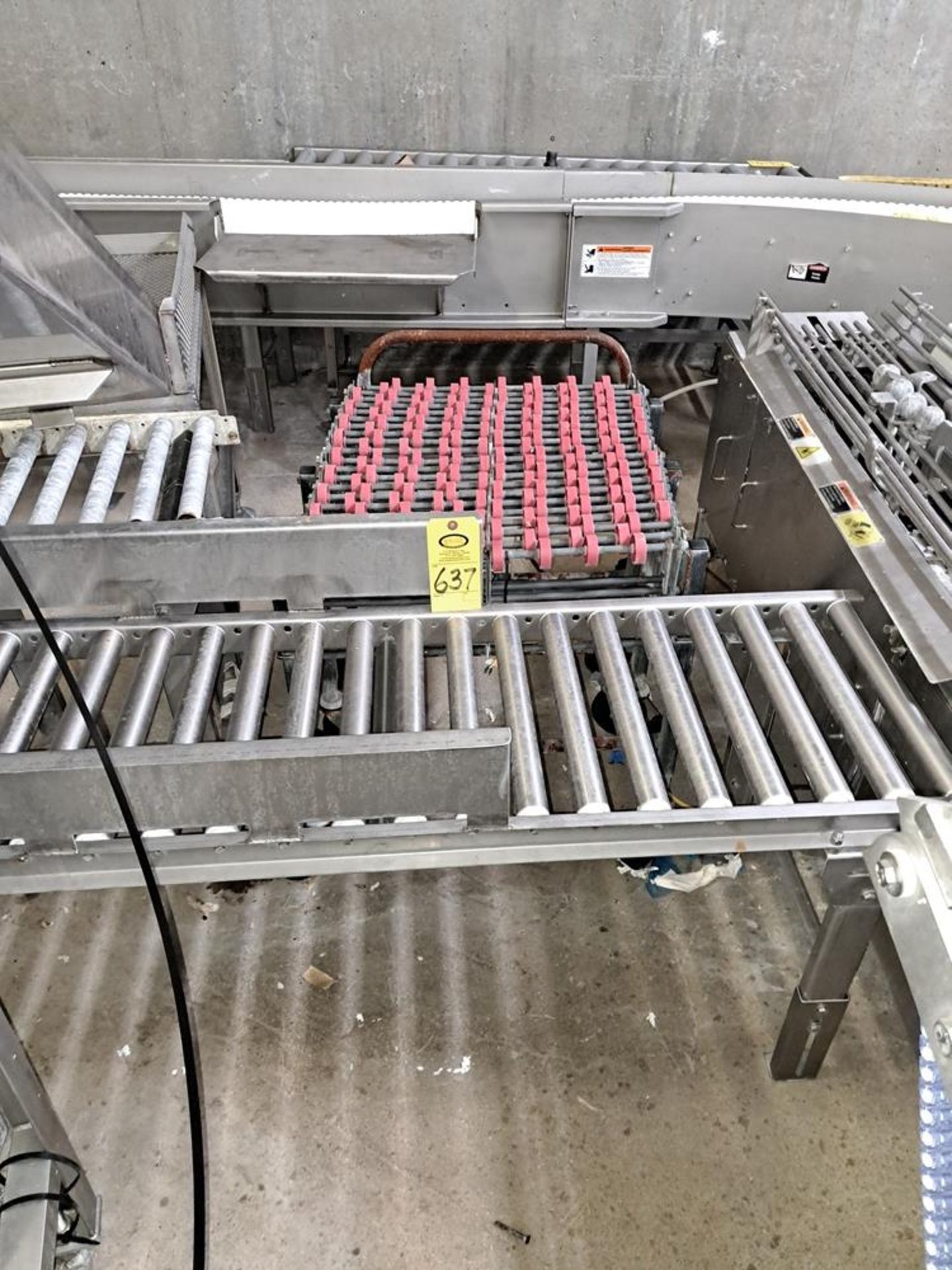 Lot Roller Conveyor, Stainless Steel Processing Bins with chutes, Stainless Steel Platform, - Image 5 of 7