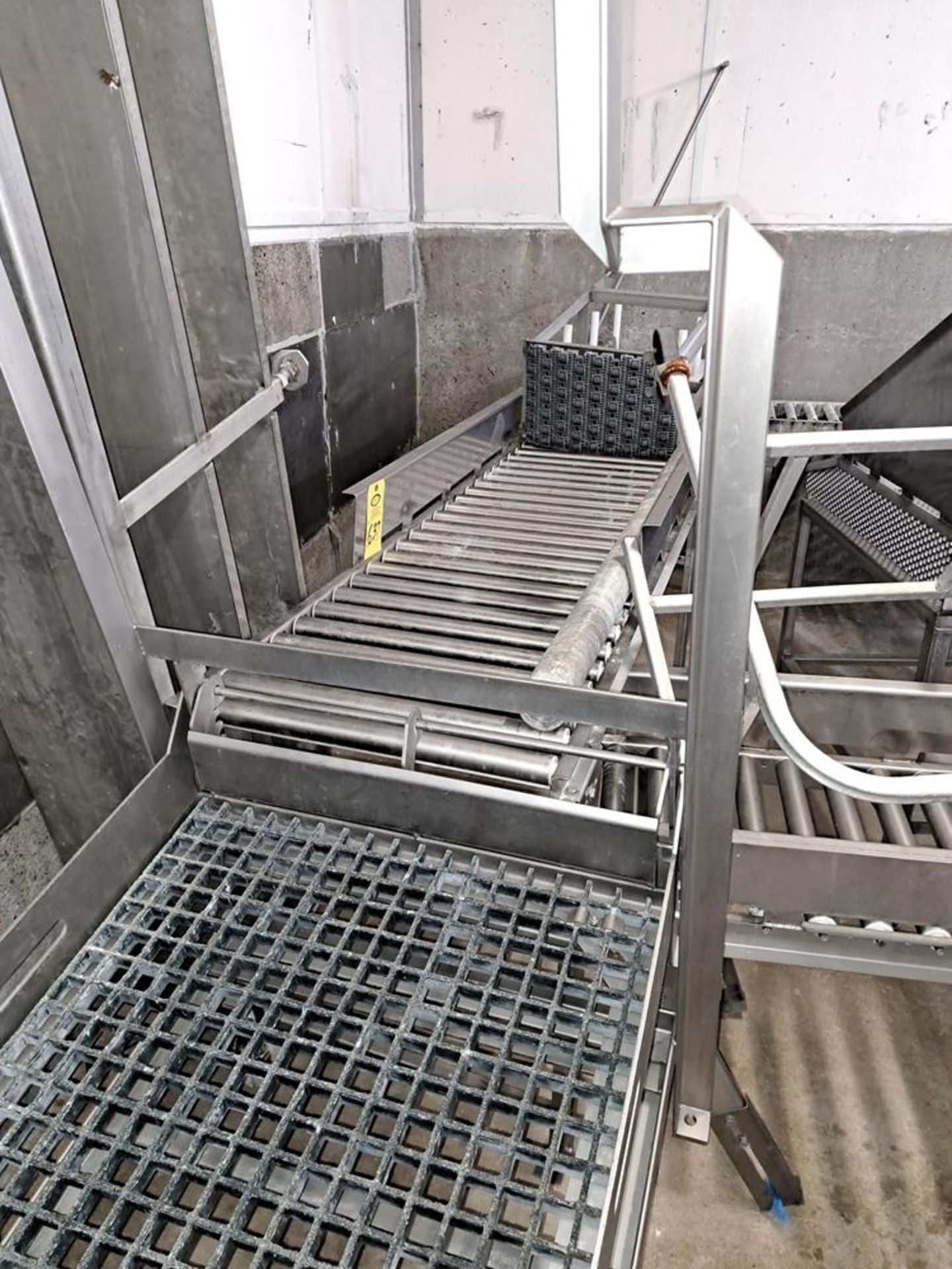 Lot Roller Conveyor, Stainless Steel Processing Bins with chutes, Stainless Steel Platform, - Image 4 of 7