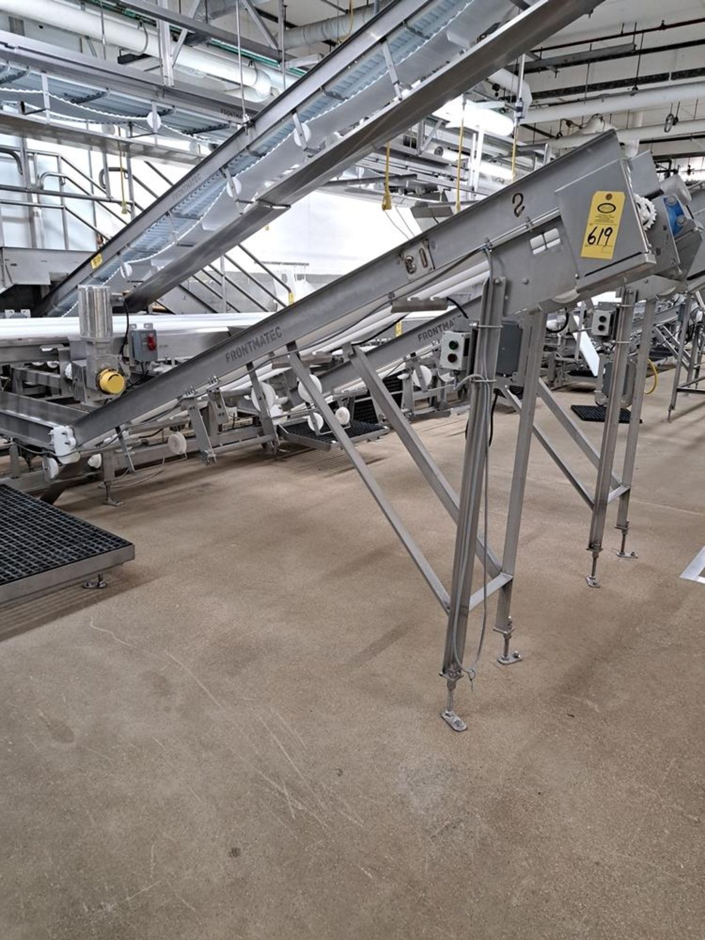 Lot Stainless Steel Trim Conveyor, 39" W X 48' L, front section removed, (10) work stations each - Image 12 of 27