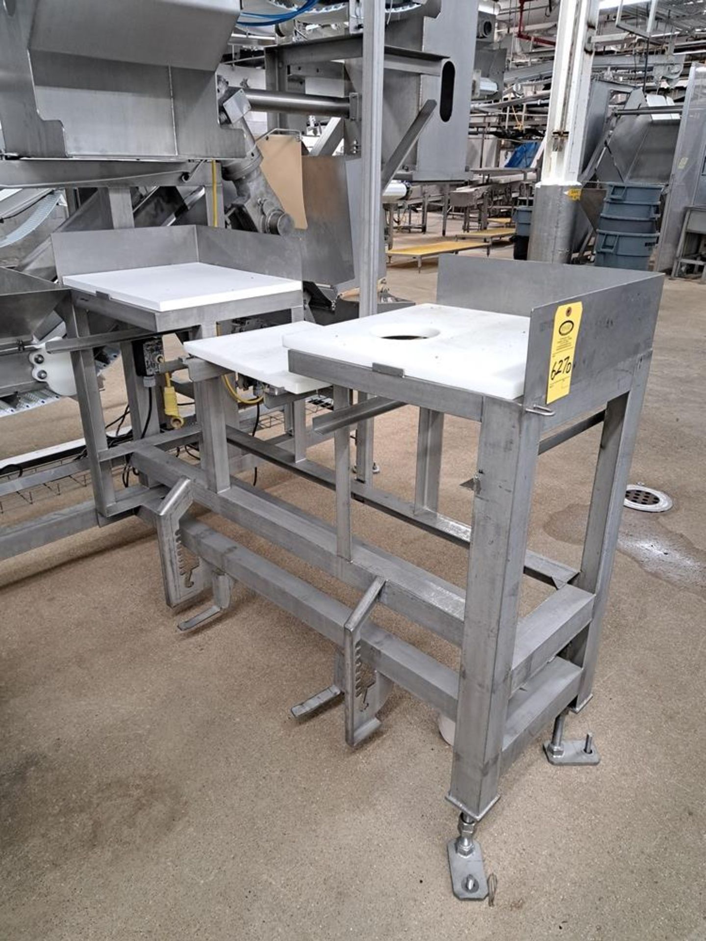 Stainless Steel Work Station, 22" W X 64" L with platform: Required Loading Fee $150.00, Rigger-Norm