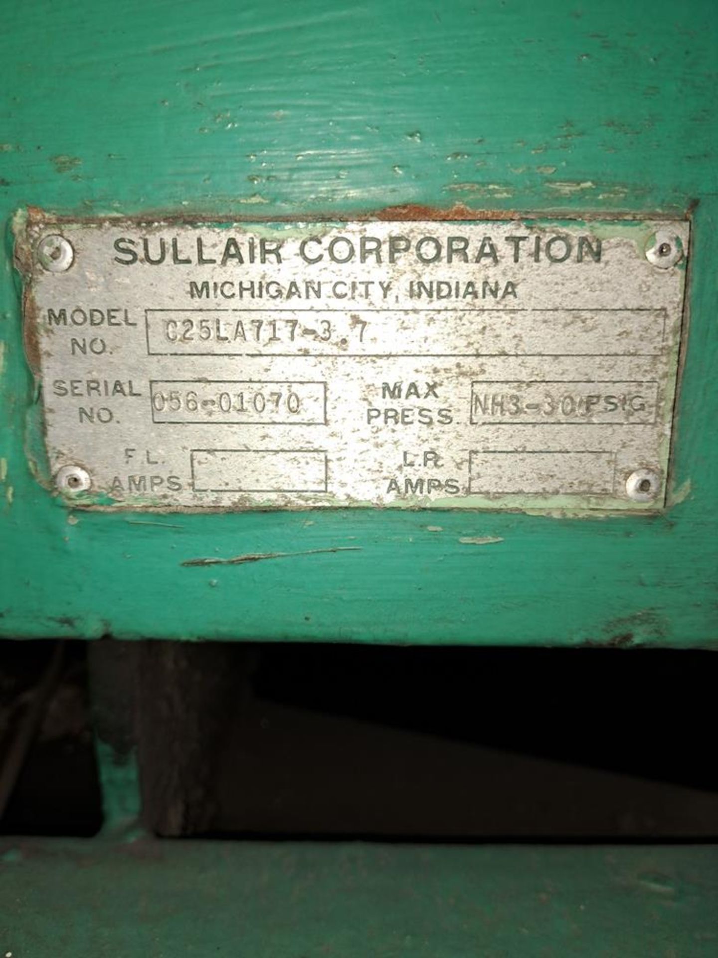 Sullair Air Compressor with 30" Dia. X 8' T tank: Required Loading Fee $13000.00, Rigger-Norm - Image 6 of 8