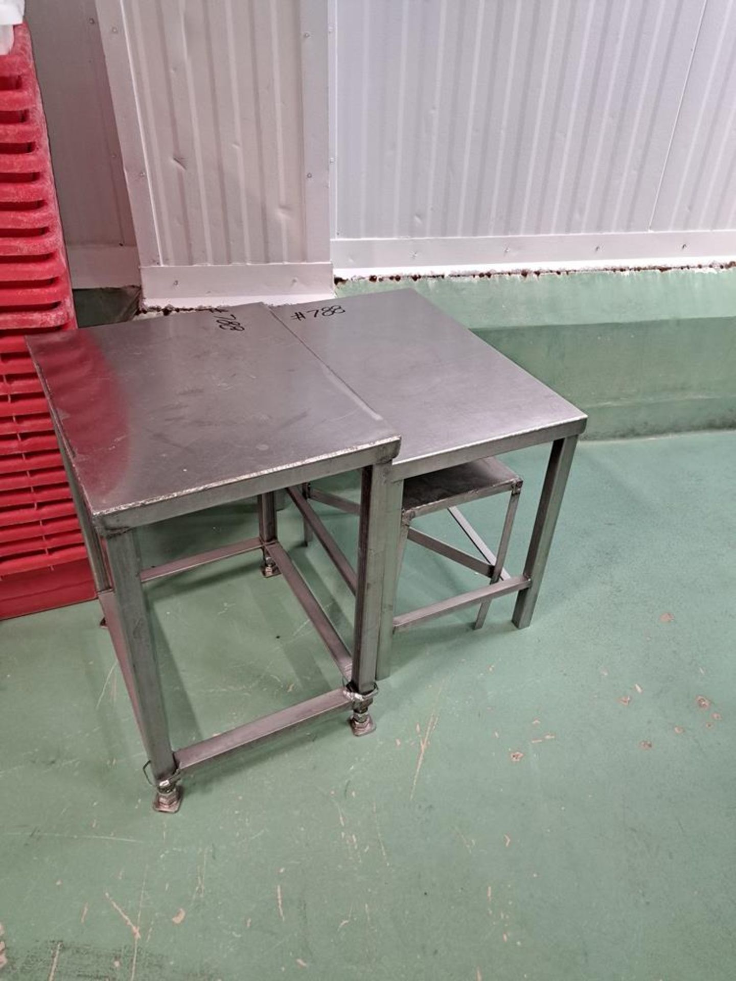 Lot (2) Stainless Steel Table, 18" W X 24" L, (3) Portable Bag Holders, Stainless Steel Cabinet, 16" - Image 7 of 7