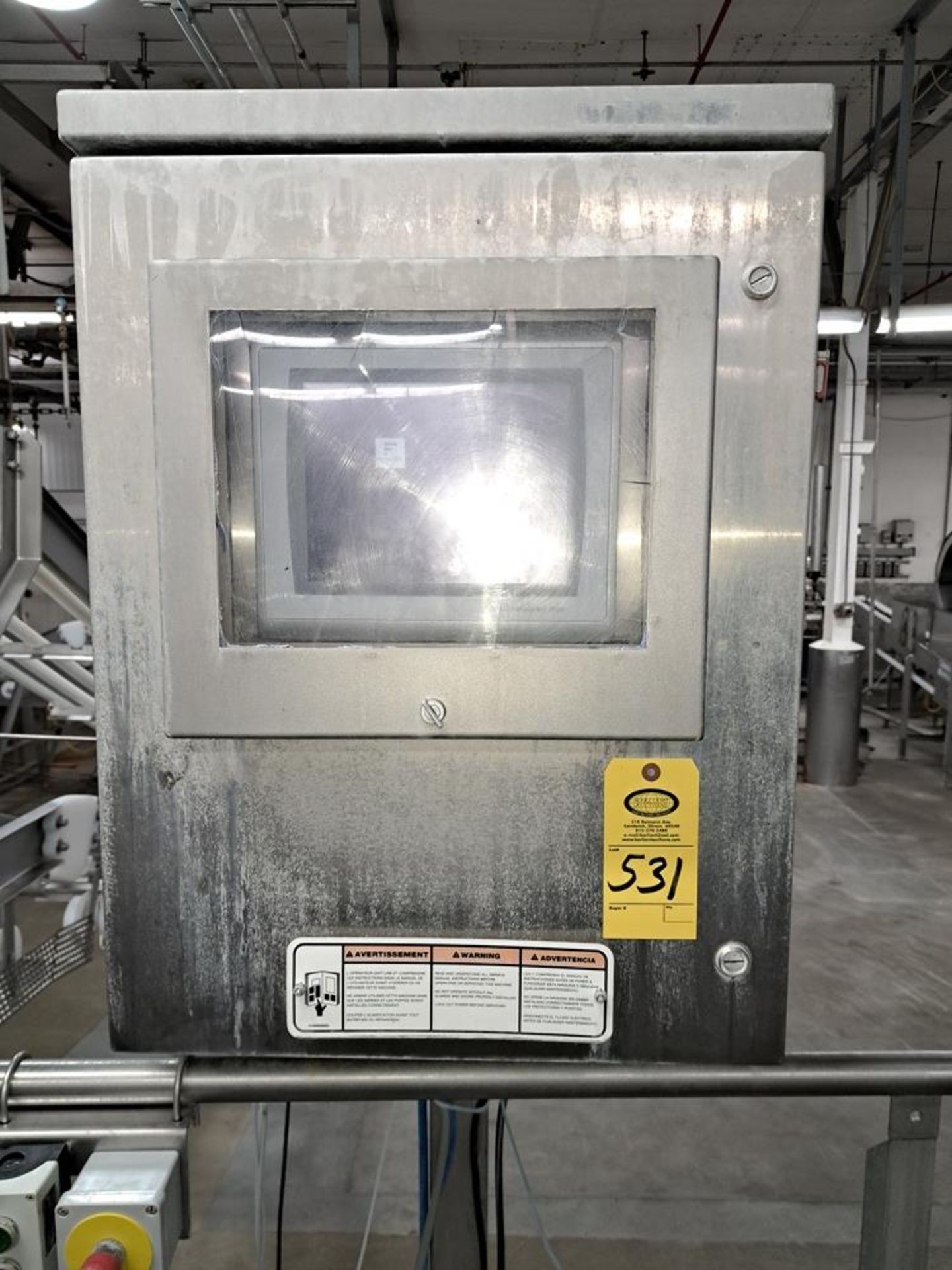 Frontmatec Stainless Steel Checkweigher on stand, 28" W X 40" L X 83" T, Allen-Bradley Panel View - Image 2 of 2