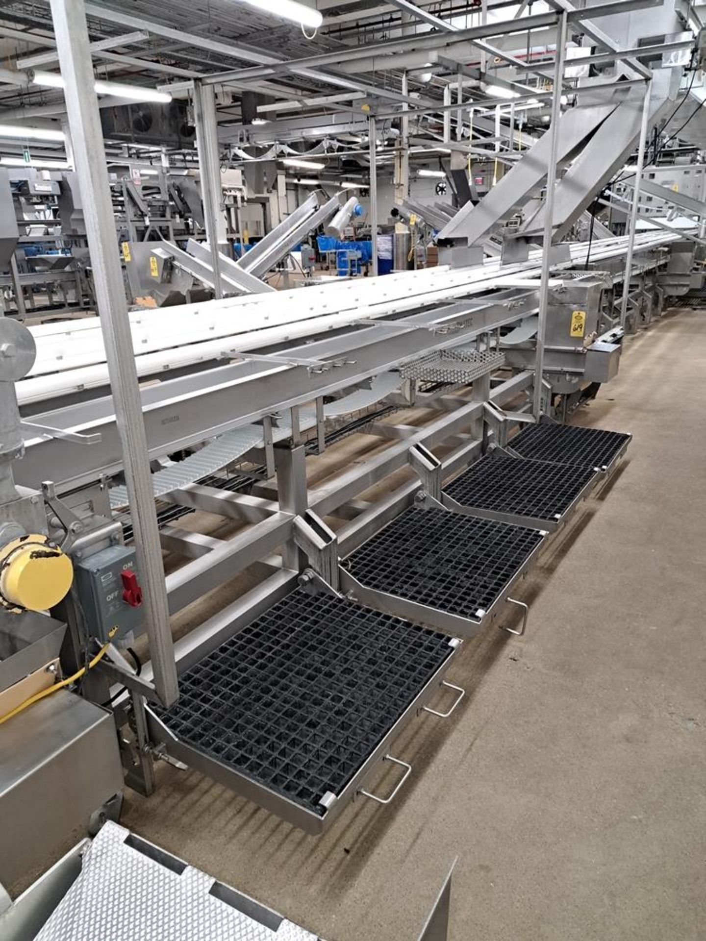 Lot Stainless Steel Trim Conveyor, 39" W X 48' L, front section removed, (10) work stations each - Image 24 of 27