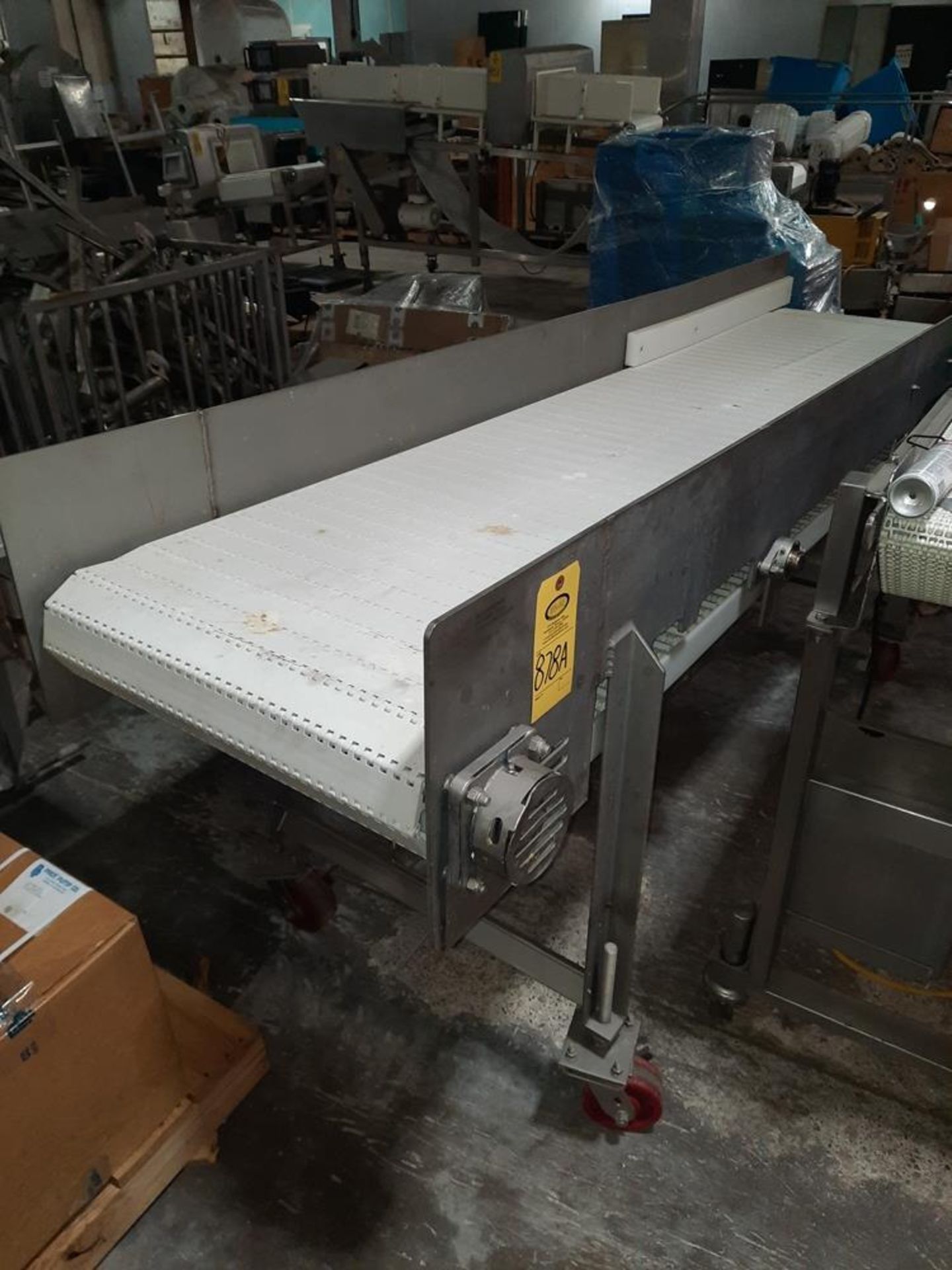 Stainless Steel Conveyor, 24" W X 102" L plastic belt: Required Loading Fee $150.00, Rigger-Norm