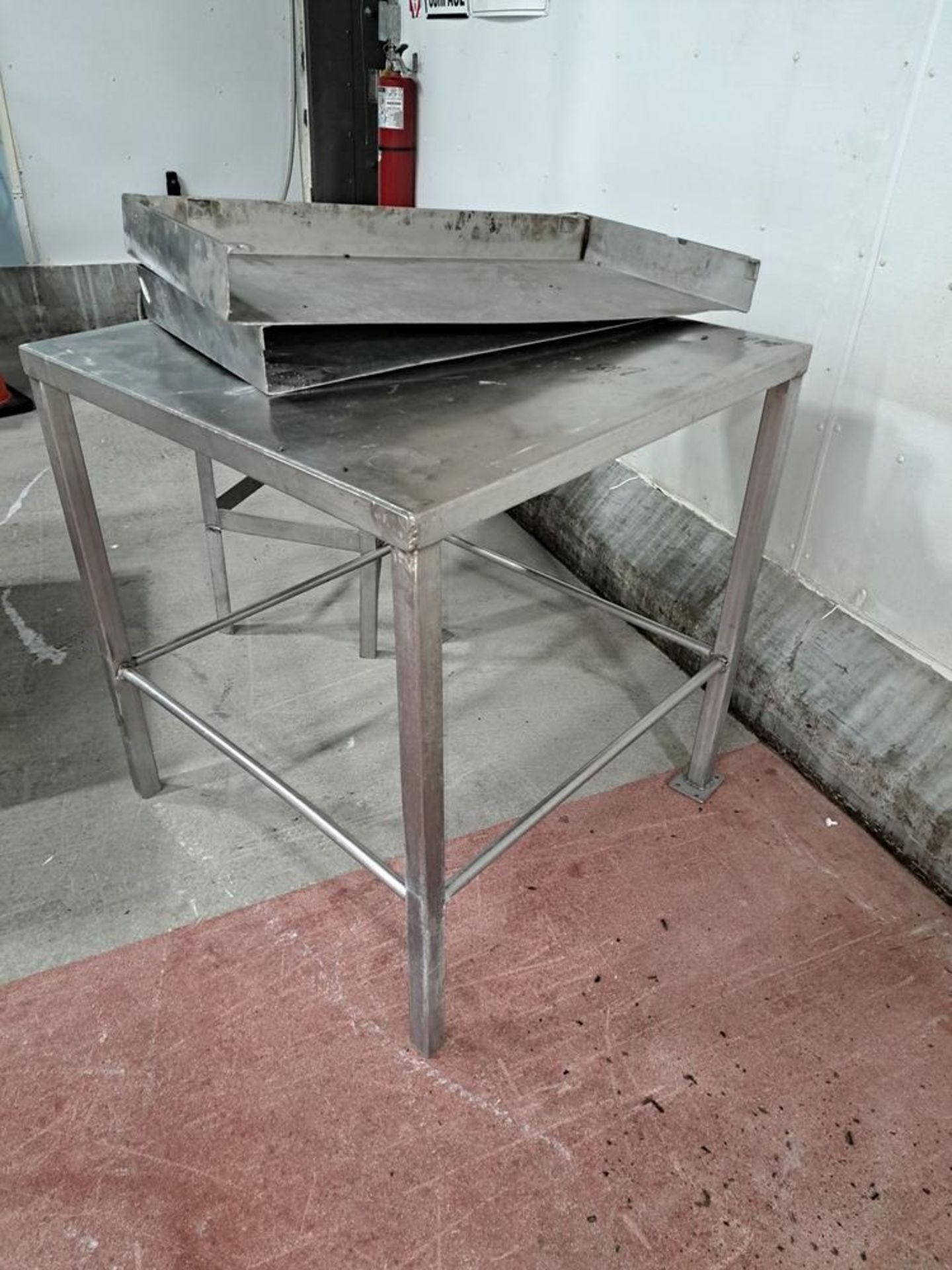 Lot Stainless Steel Meat Wash, (3) Stainless Steel Tables: Required Loading Fee $200.00, Rigger-Norm - Image 5 of 7