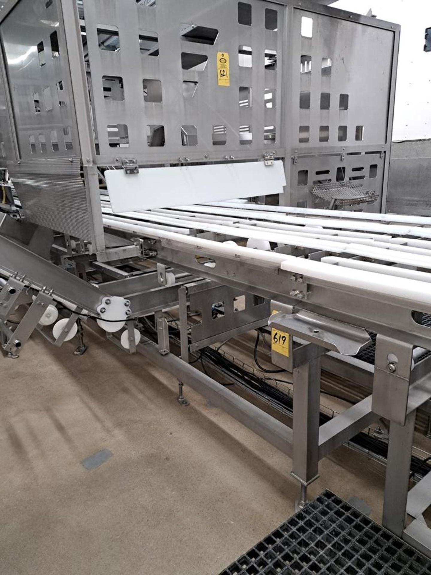 Lot Stainless Steel Trim Conveyor, 39" W X 48' L, front section removed, (10) work stations each - Image 7 of 27