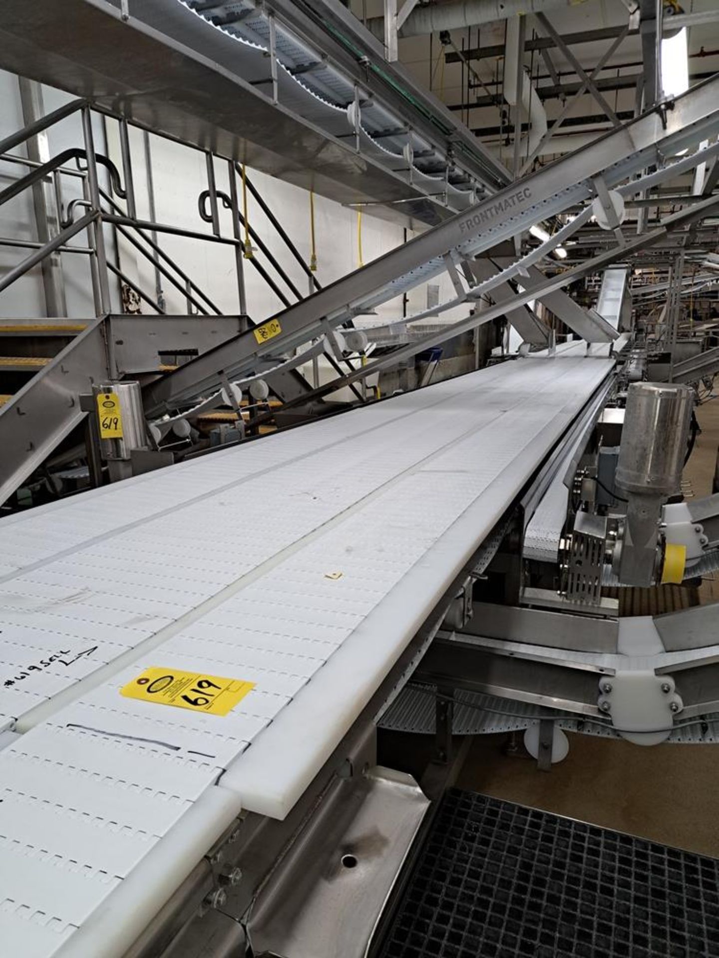 Lot Stainless Steel Trim Conveyor, 39" W X 48' L, front section removed, (10) work stations each - Image 3 of 27