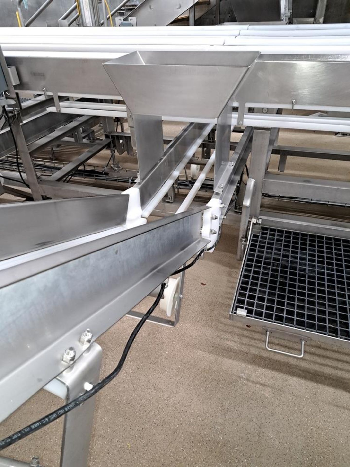 Lot Stainless Steel Trim Conveyor, 39" W X 48' L, front section removed, (10) work stations each - Image 15 of 27