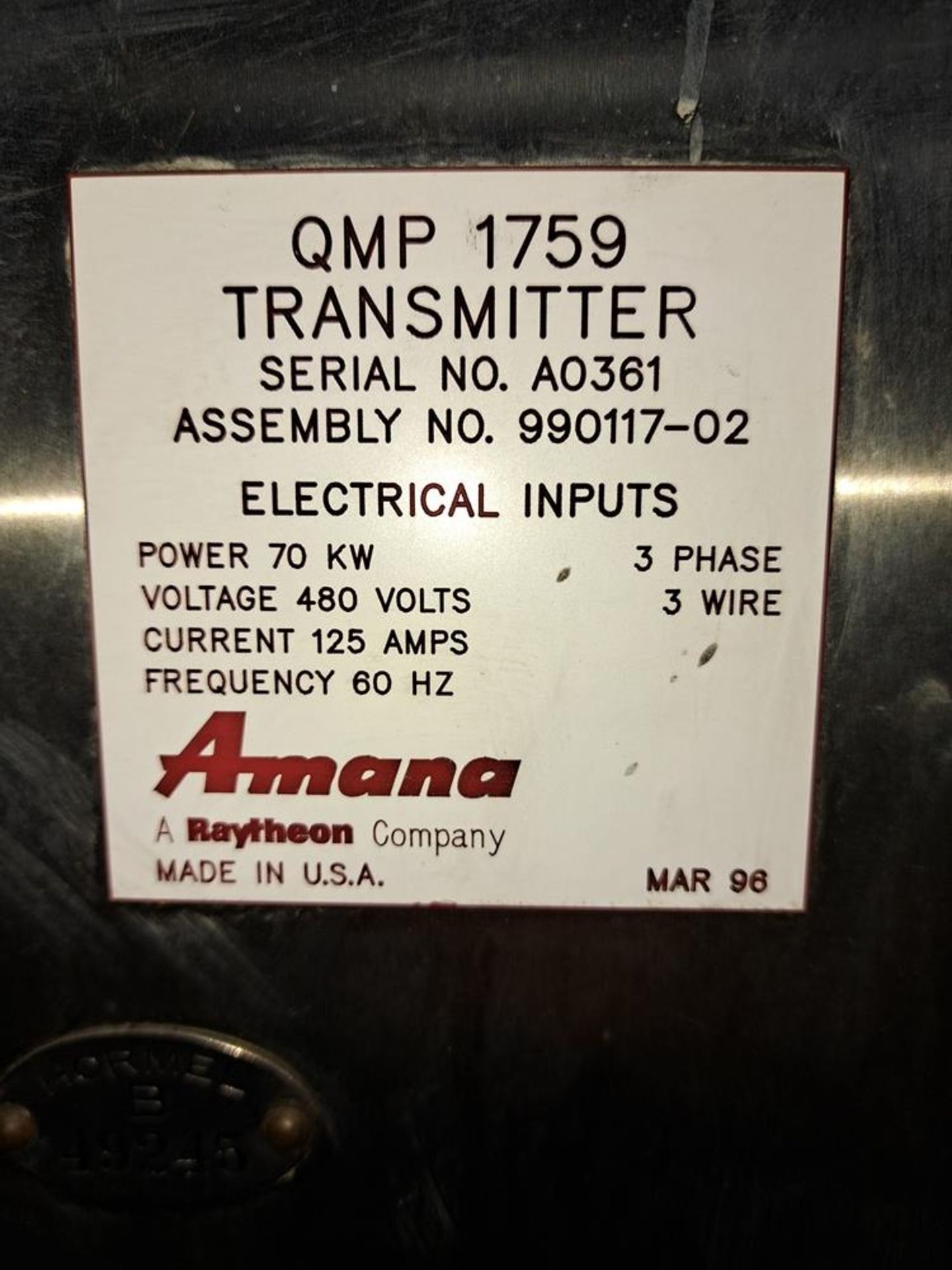 Line (3) Amana Microwave System, (4) Tunnel Sections, each section 41" W X 12' L, 60' long - Image 37 of 47