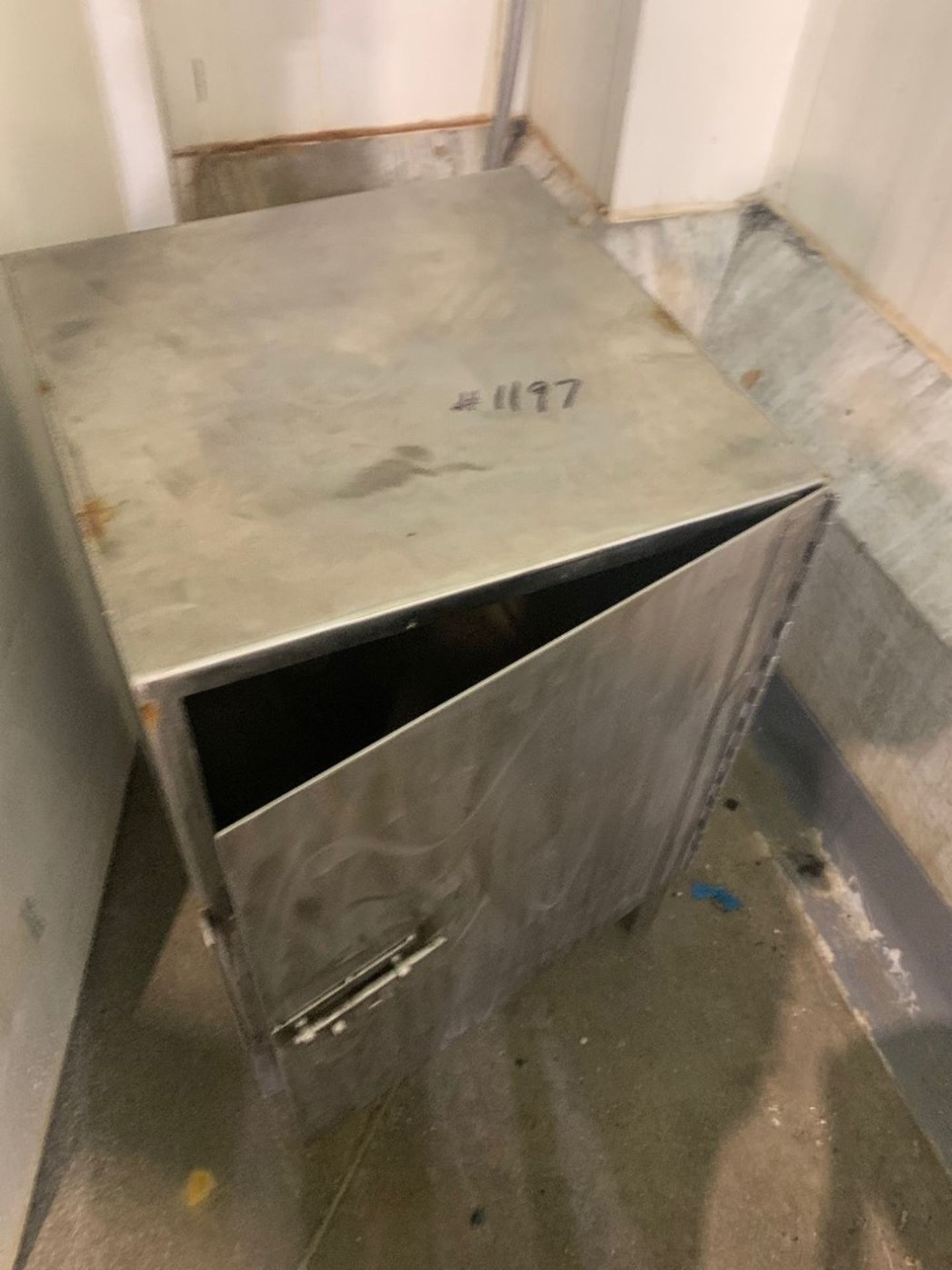 Lot Stainless Steel Parts Cart, (5) Stainless Steel Tables, Stainless Steel Cabinet, 6' Long - Image 7 of 9