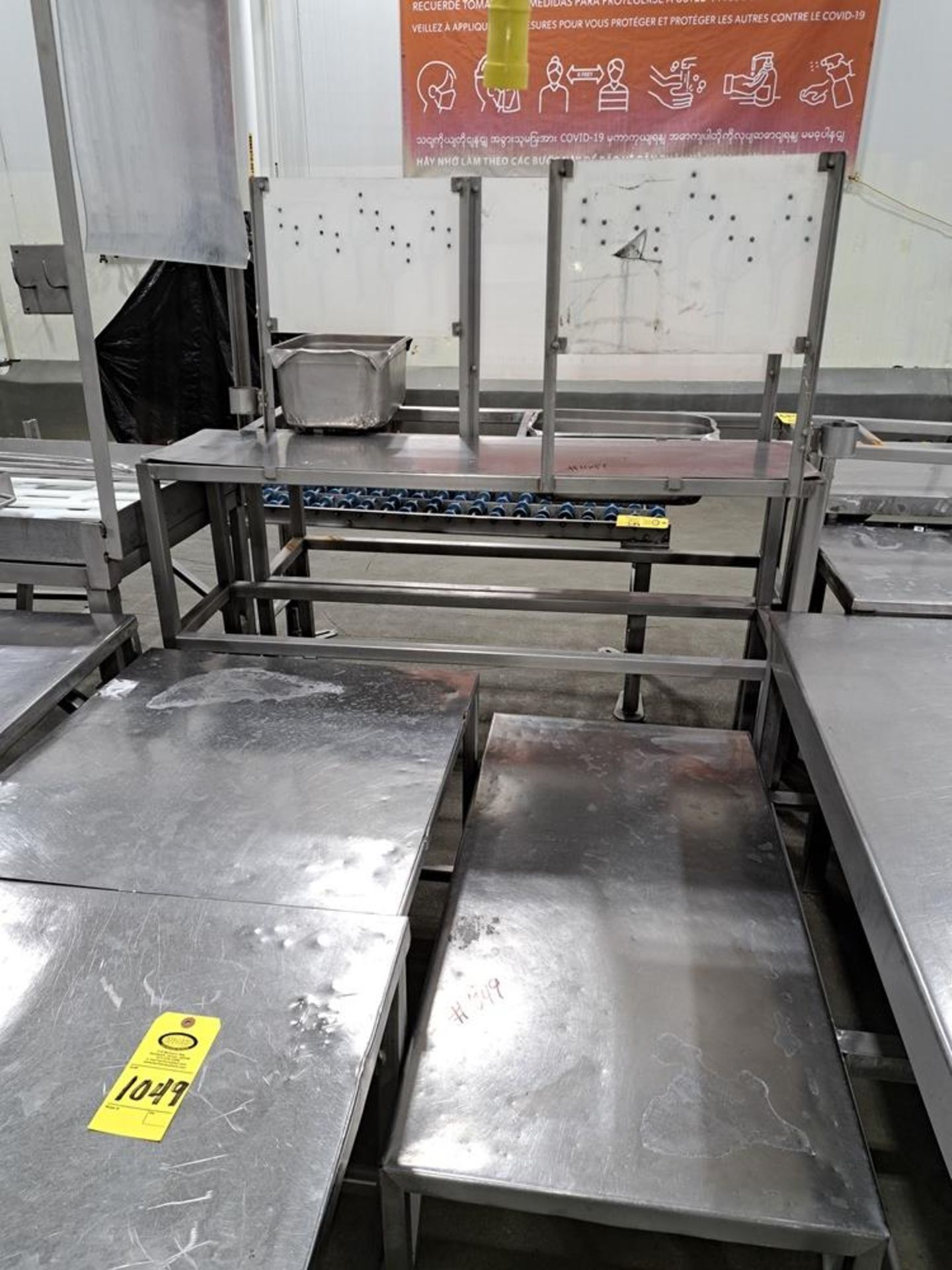 Lot (10) Stainless Steel Tables, Bag Holder, Stainless Steel Parts Cart: Required Loading Fee $250. - Image 5 of 5
