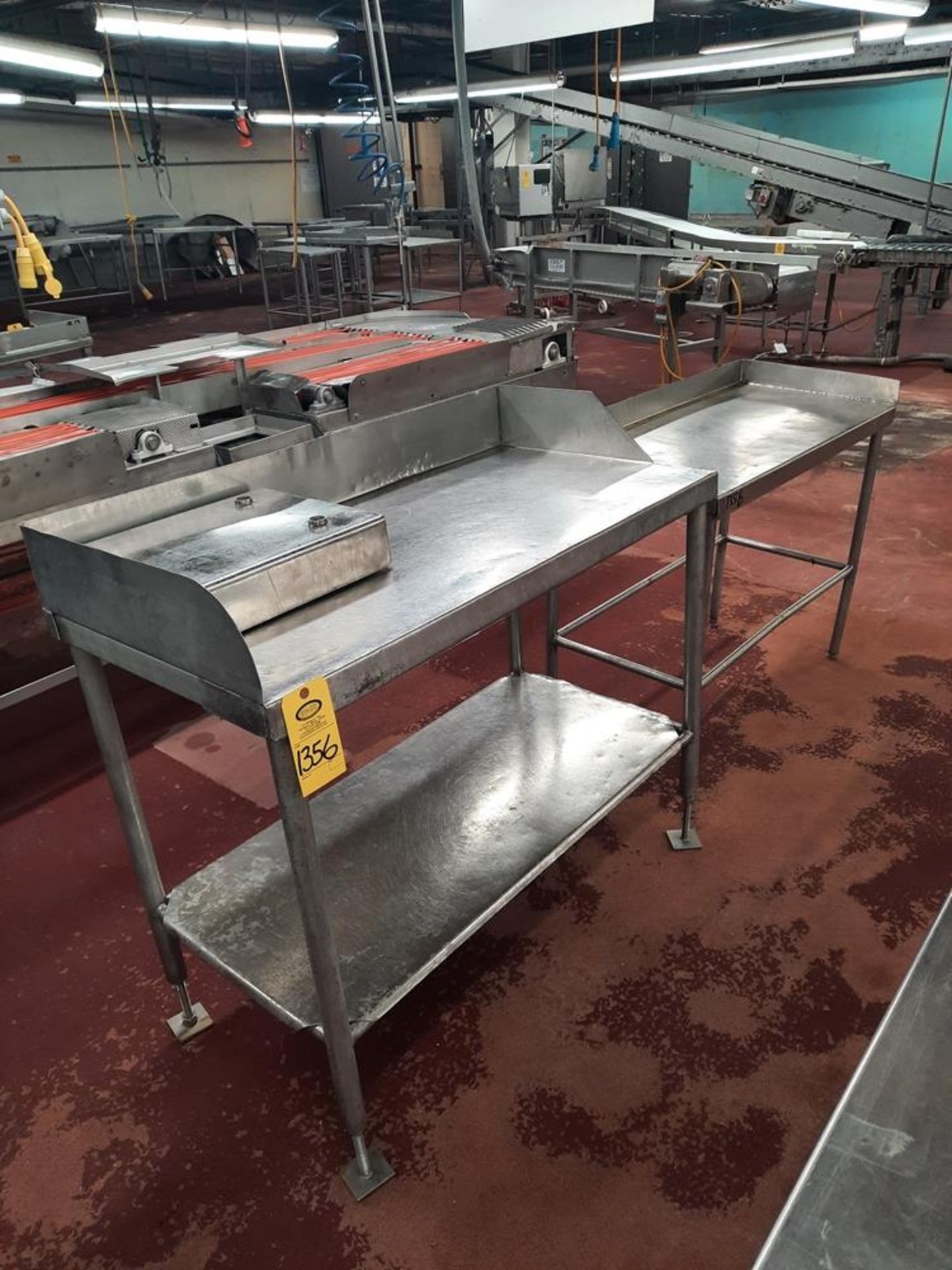 Lot Stainless Steel Tables, (1) 2' W X 4' L, (1) 21" W X 42" L: Required Loading Fee $75.00,