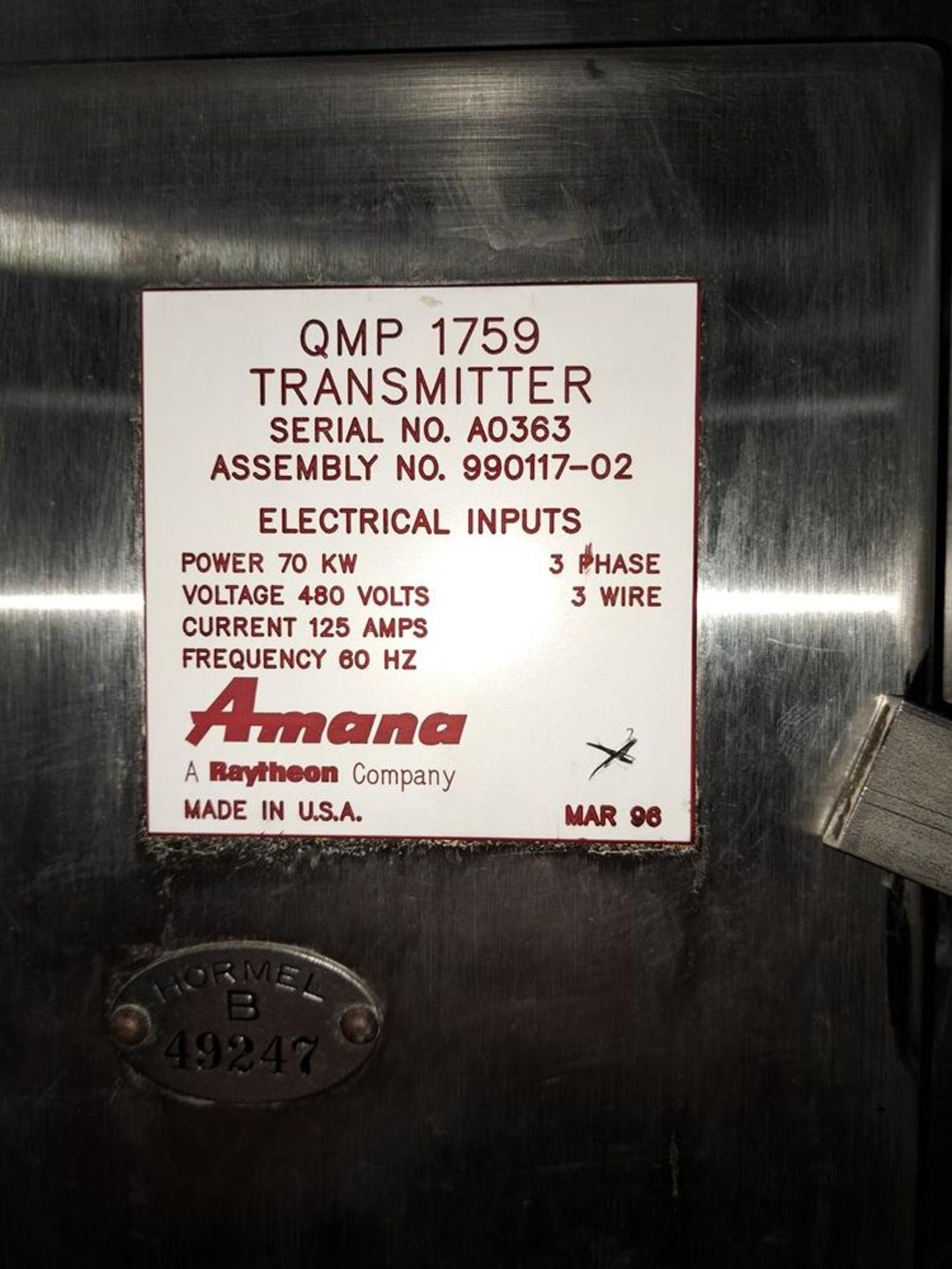 Line (3) Amana Microwave System, (4) Tunnel Sections, each section 41" W X 12' L, 60' long - Image 31 of 47