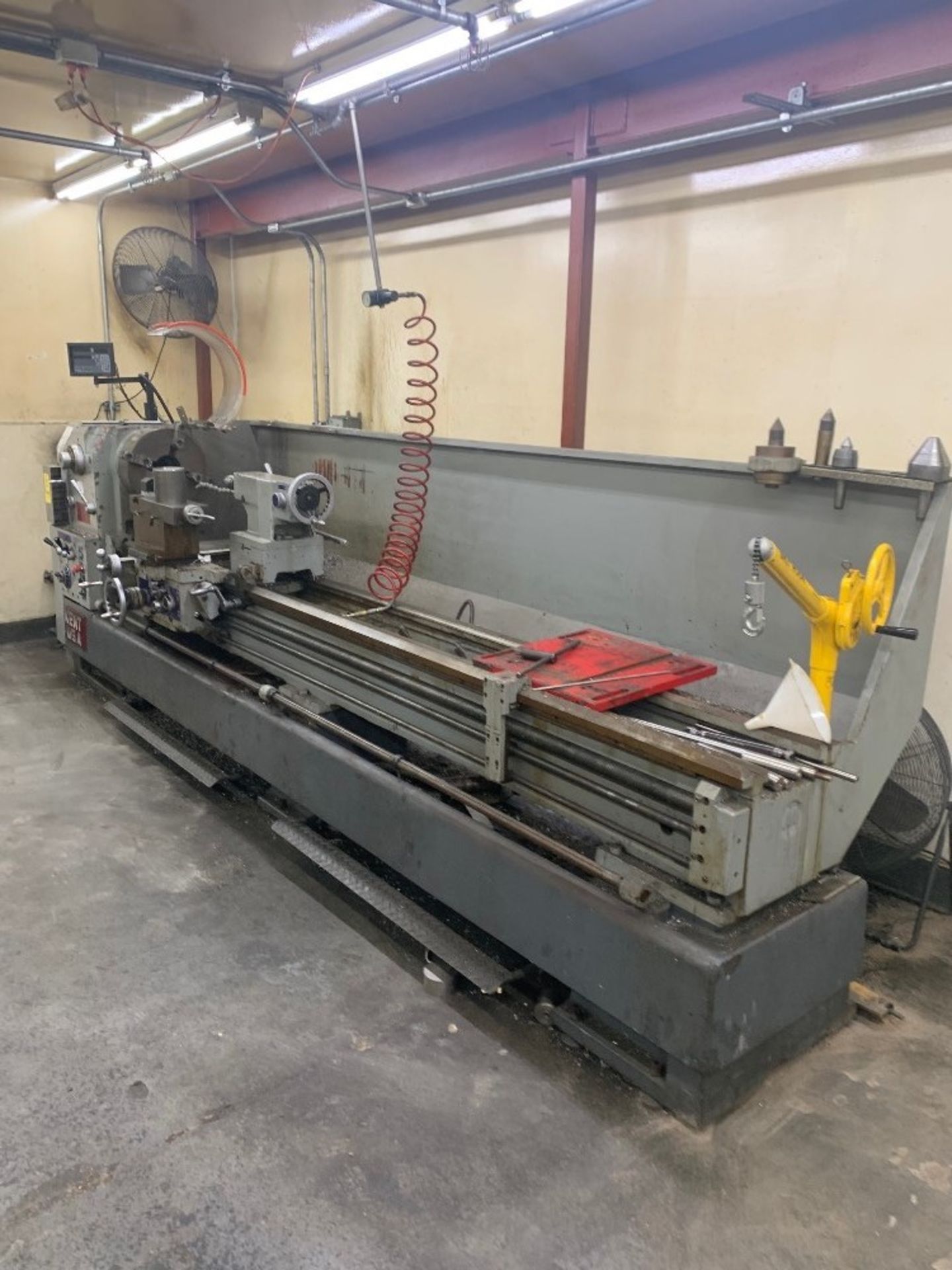 Kent Lathe, 12' L bed, with DP7000 Newall Controls, (3) Chucks and parts: Required Loading Fee $ - Image 3 of 10