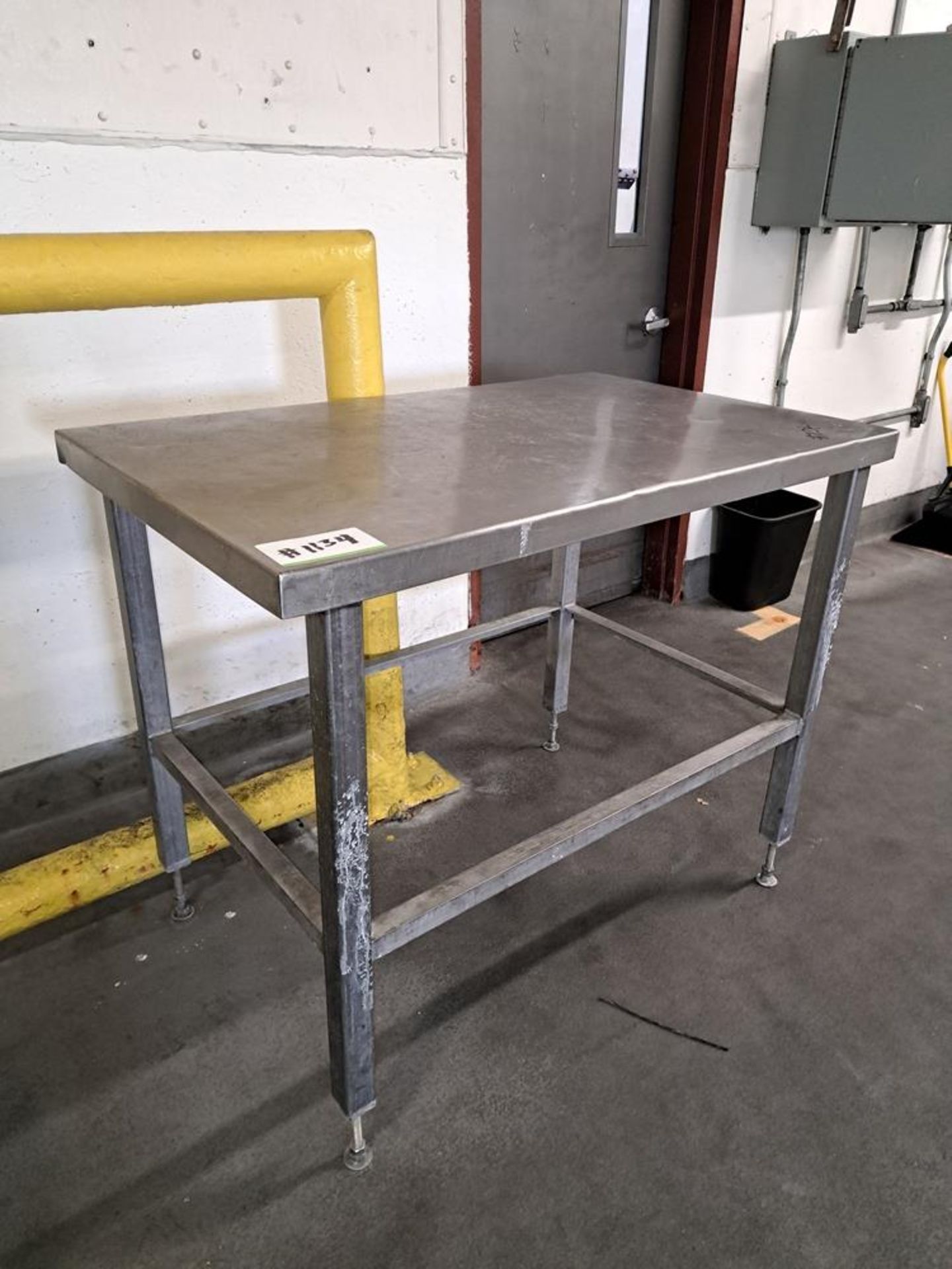 Stainless Steel Table, 30" W X 4' L X 40" T: Required Loading Fee $50.00, Rigger-Norm Pavlish,