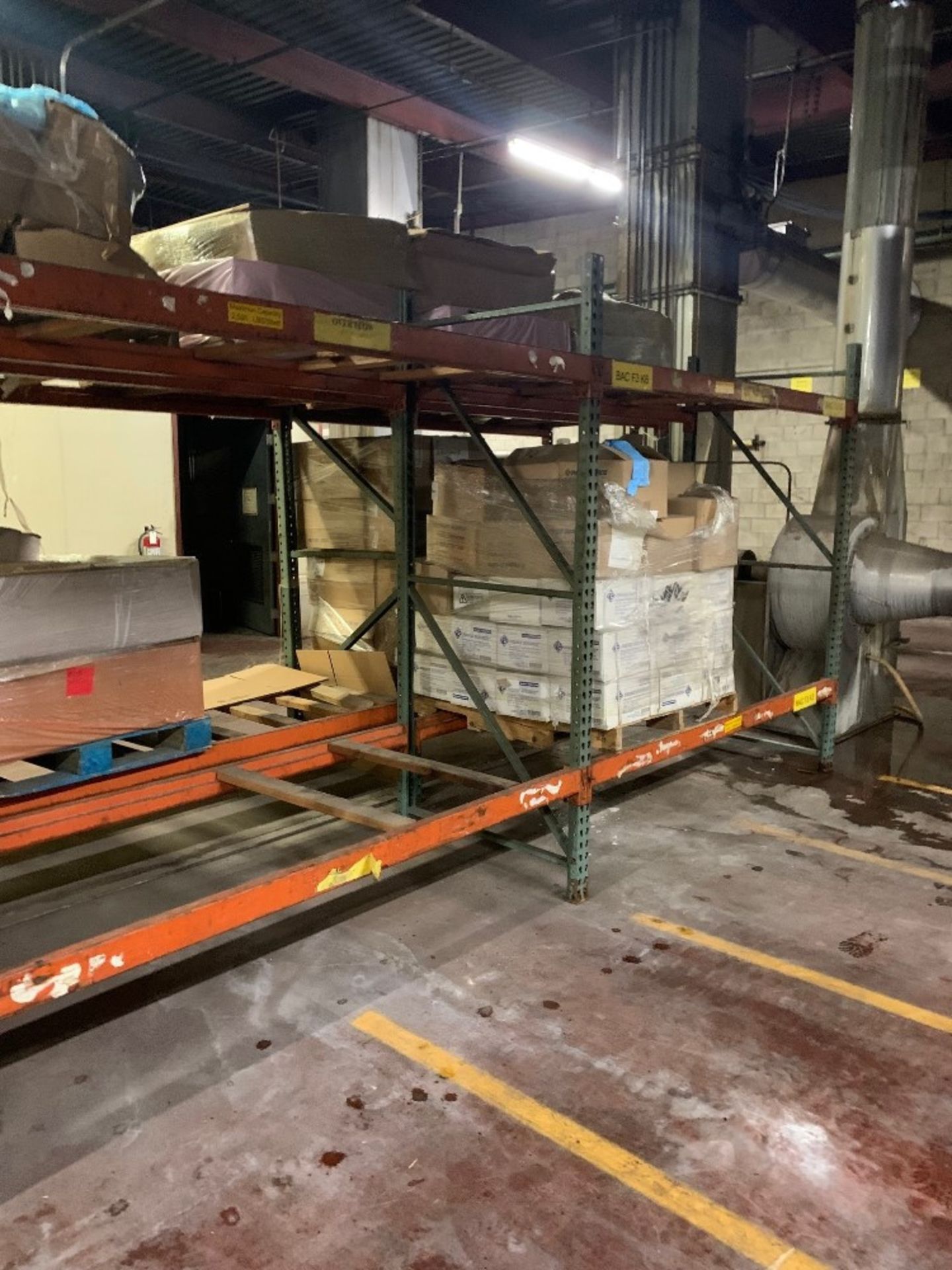 Lot (15) Sections Pallet Racking does not include contents: Required Loading Fee $400.00, Rigger- - Image 2 of 3