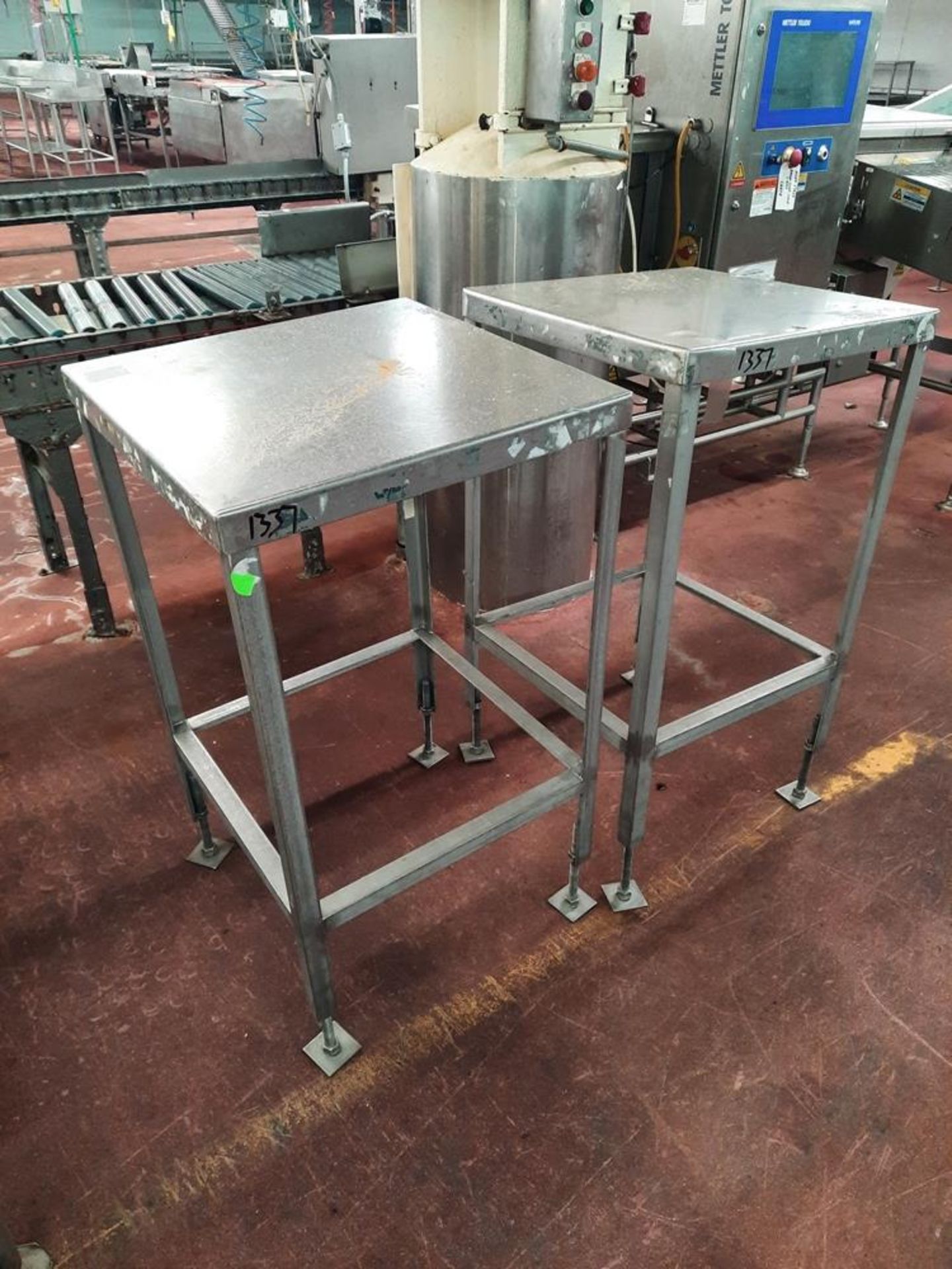 Lot Stainless Steel Tables, (1) 3' W X 6' L, (1) 2' W X 2' L: Required Loading Fee $75.00, Rigger- - Image 2 of 2