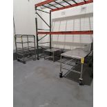 Lot Stainless Steel Portable Table, (1) Stainless Steel Table, (1) Stainless Steel Rack, (1)