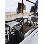 Lot (1) Stainless Steel Dump Buggy, 400 Lb. capacity, Stainless Steel Table, Stainless Steel Parts