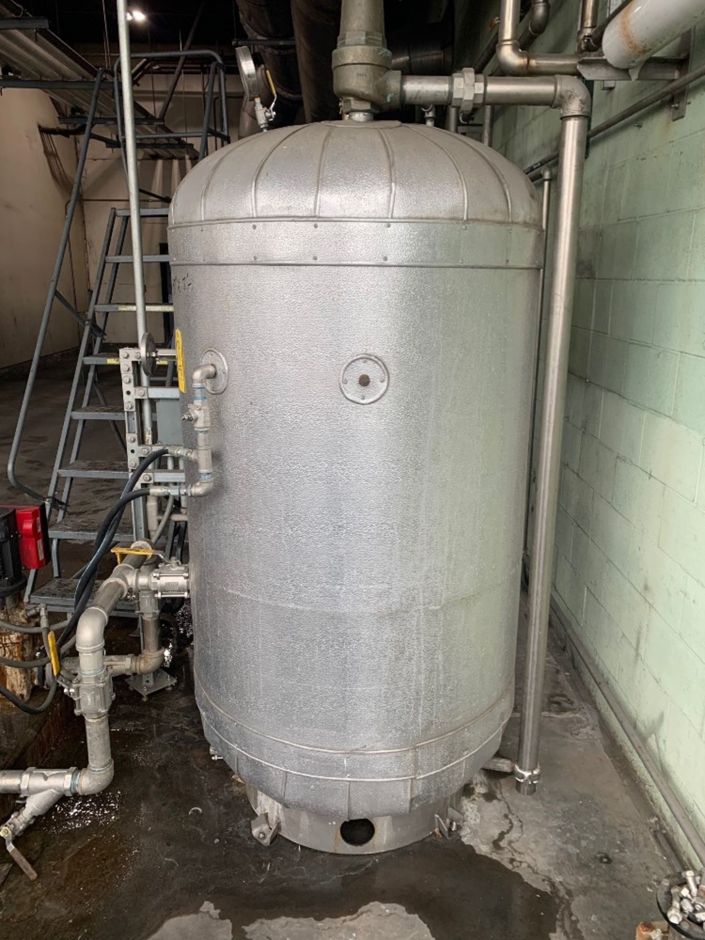 Insulated Stainless Steel Tank for high pressure, hot water, 40" Dia. X 7' Tall with (2) Grundfos - Image 2 of 6