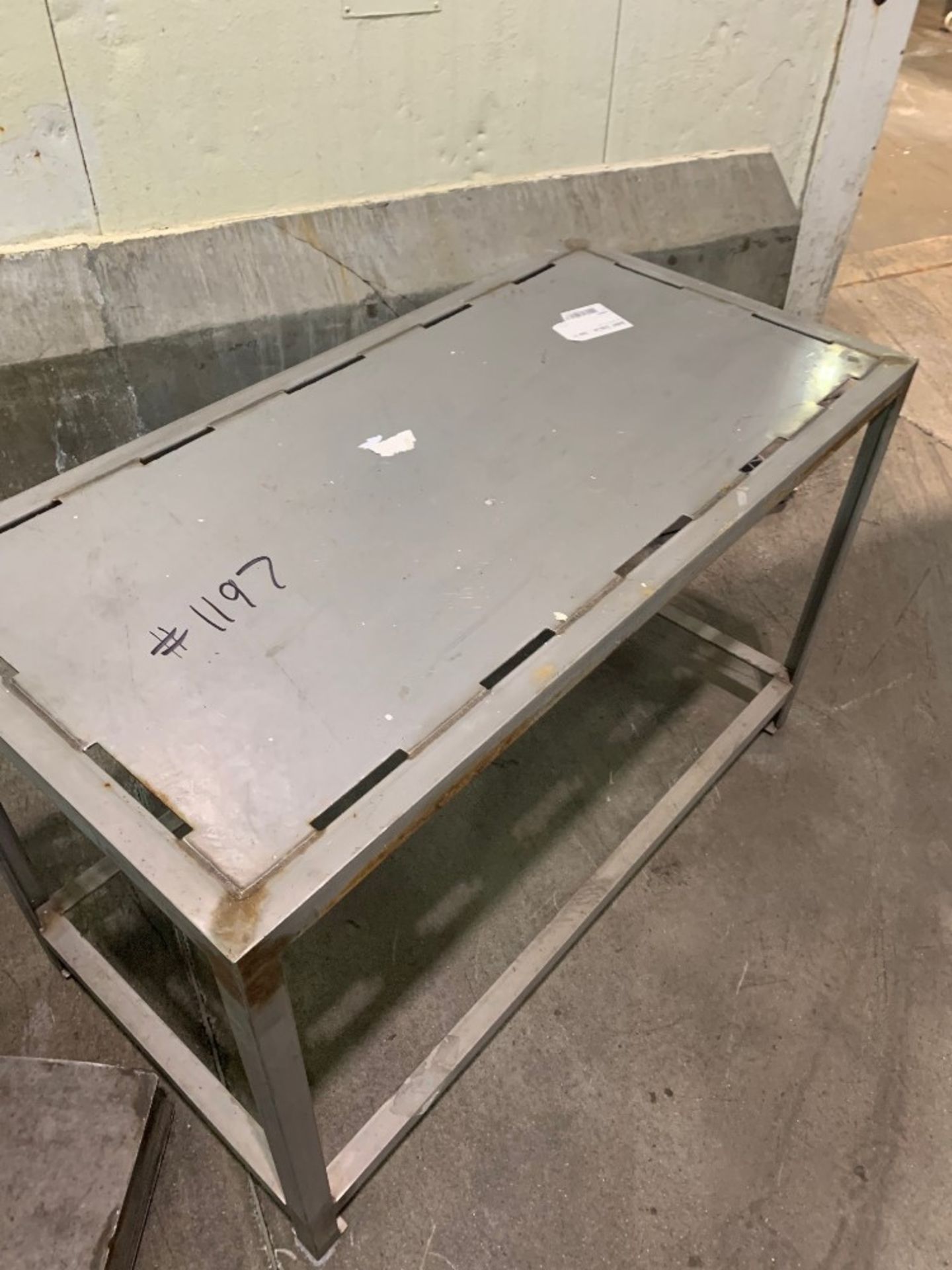 Lot Stainless Steel Parts Cart, (5) Stainless Steel Tables, Stainless Steel Cabinet, 6' Long - Image 8 of 9