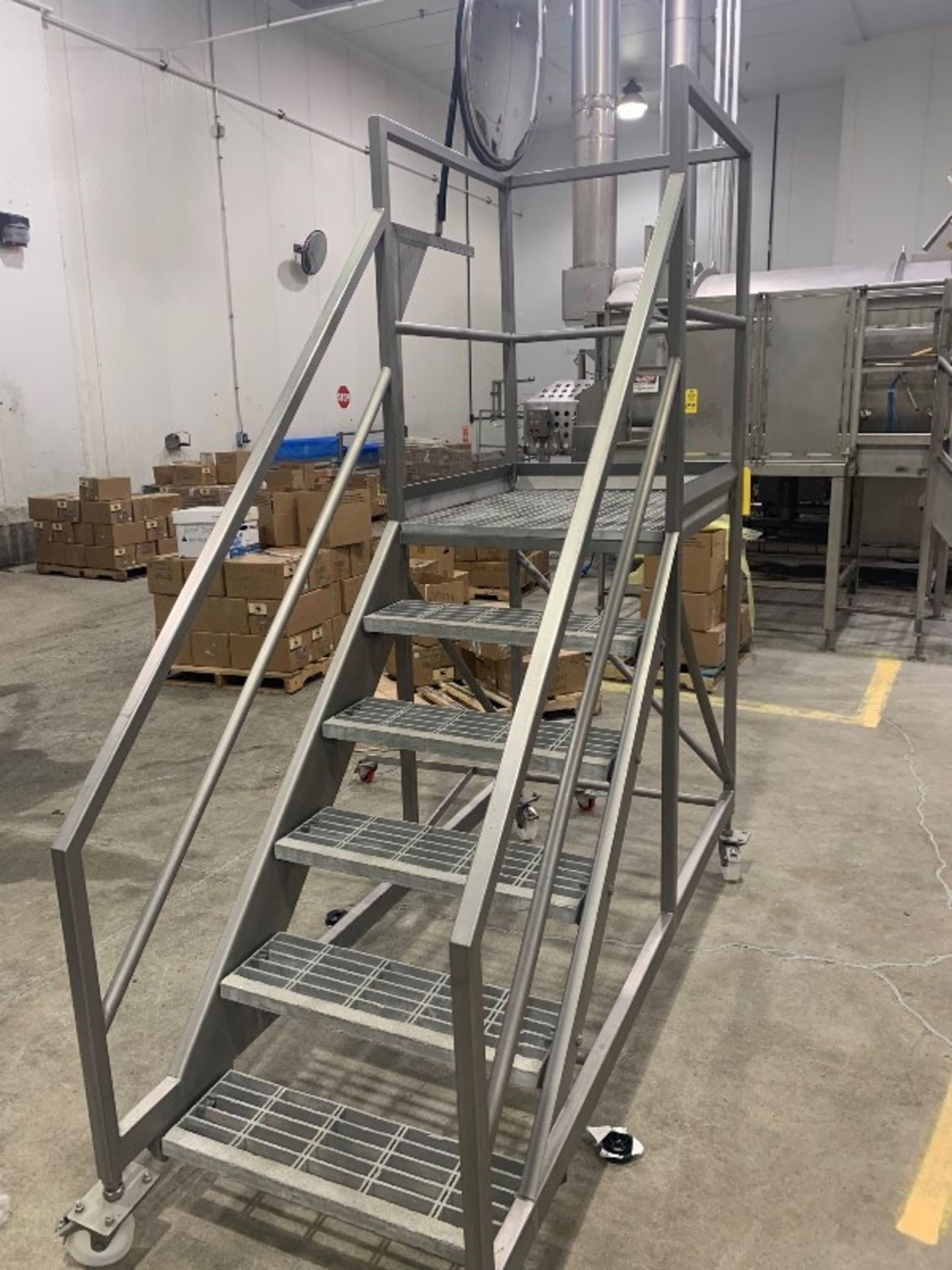 Stainless Steel Portable Stairs, 5-step with hand rails: Required Loading Fee $200.00, Rigger-Norm - Image 2 of 2