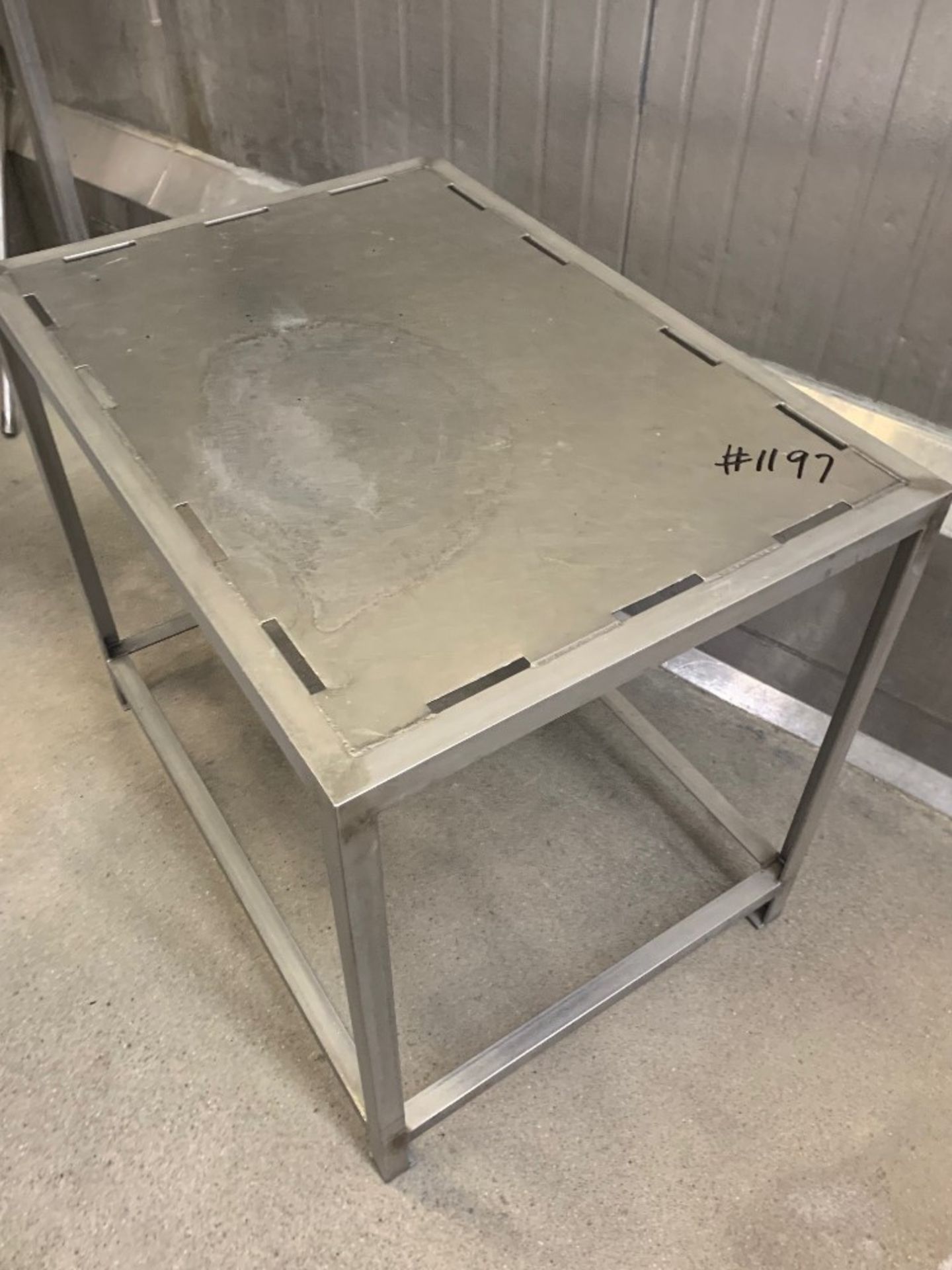 Lot Stainless Steel Parts Cart, (5) Stainless Steel Tables, Stainless Steel Cabinet, 6' Long - Image 4 of 9