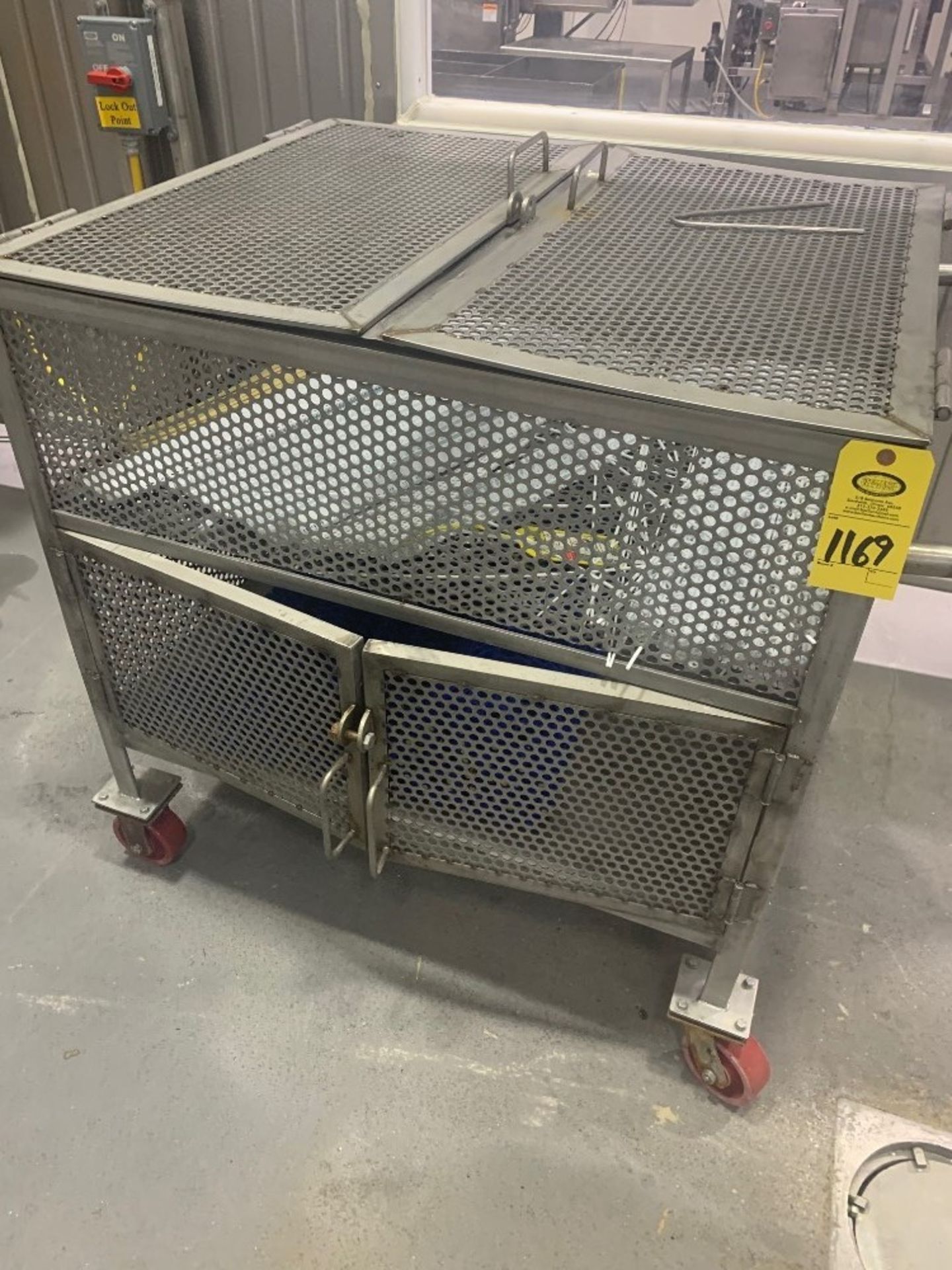 Stainless Steel Cabinet, portable, 3' W X 42" L X 43" T: Required Loading Fee $50.00, Rigger-Norm