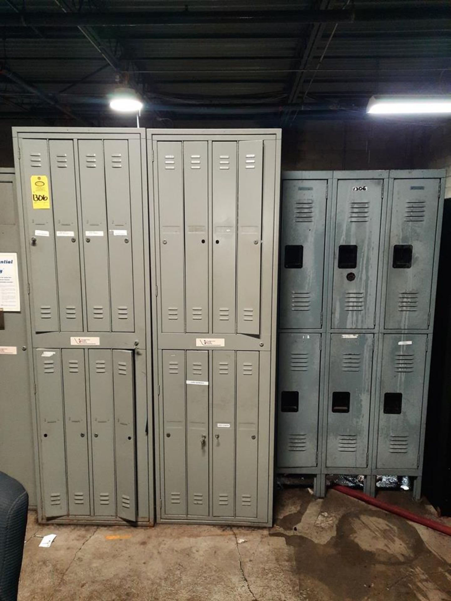 Lot Lockers (16) 5" W X 20" D X 40" T, (6) 12" W X 12" D X 34" T: Required Loading Fee $150.00,