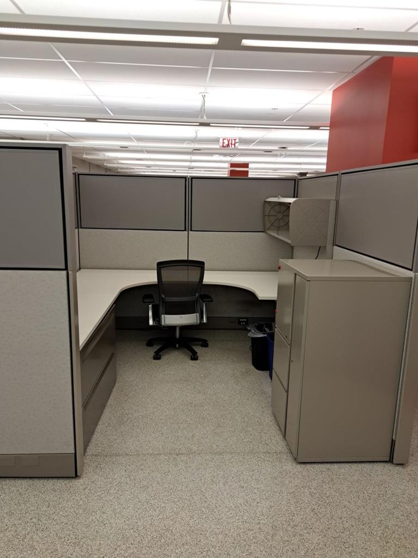 Lot Herman Miller Cubicle Work Stations, 17" W X 57' L, (12) Work Stations, Desks, File - Image 22 of 29