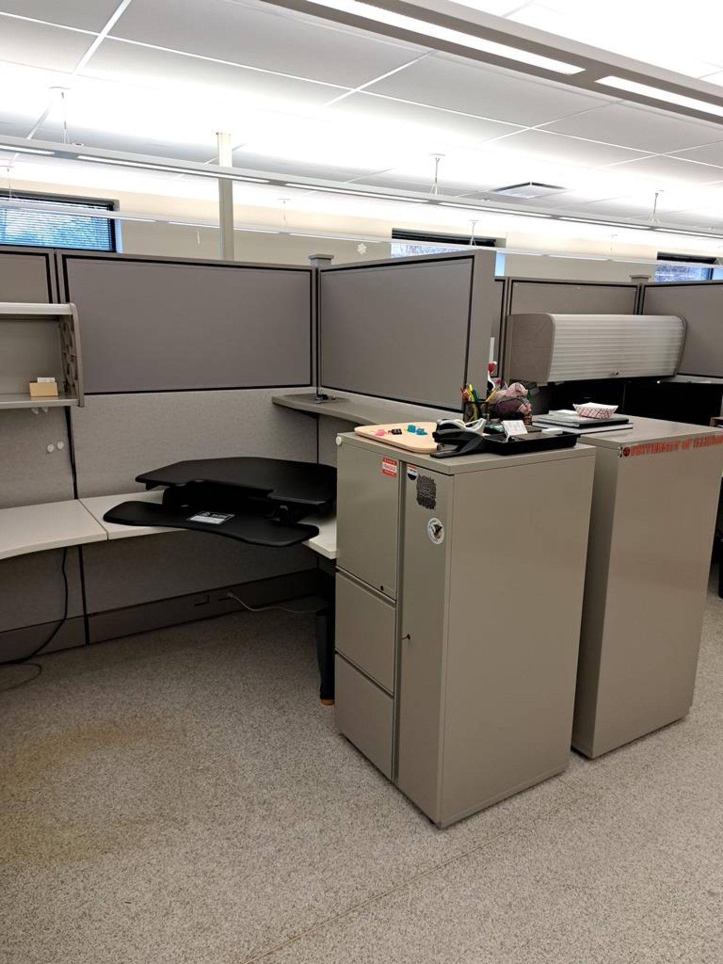 Lot Herman Miller Cubicle Work Stations, 17" W X 57' L, (12) Work Stations, Desks, Chairs, File - Image 16 of 32