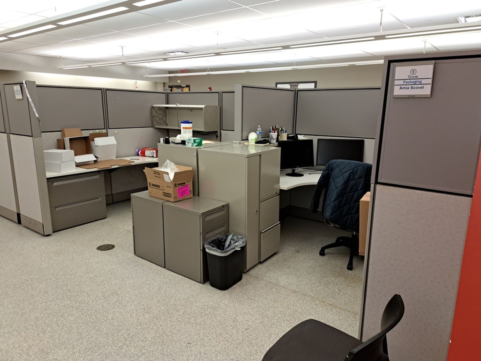 Herman Miller Cubicle Work Stations, 17' W X 50' L, (2) Work Stations per section, (12) Sections, - Image 22 of 25