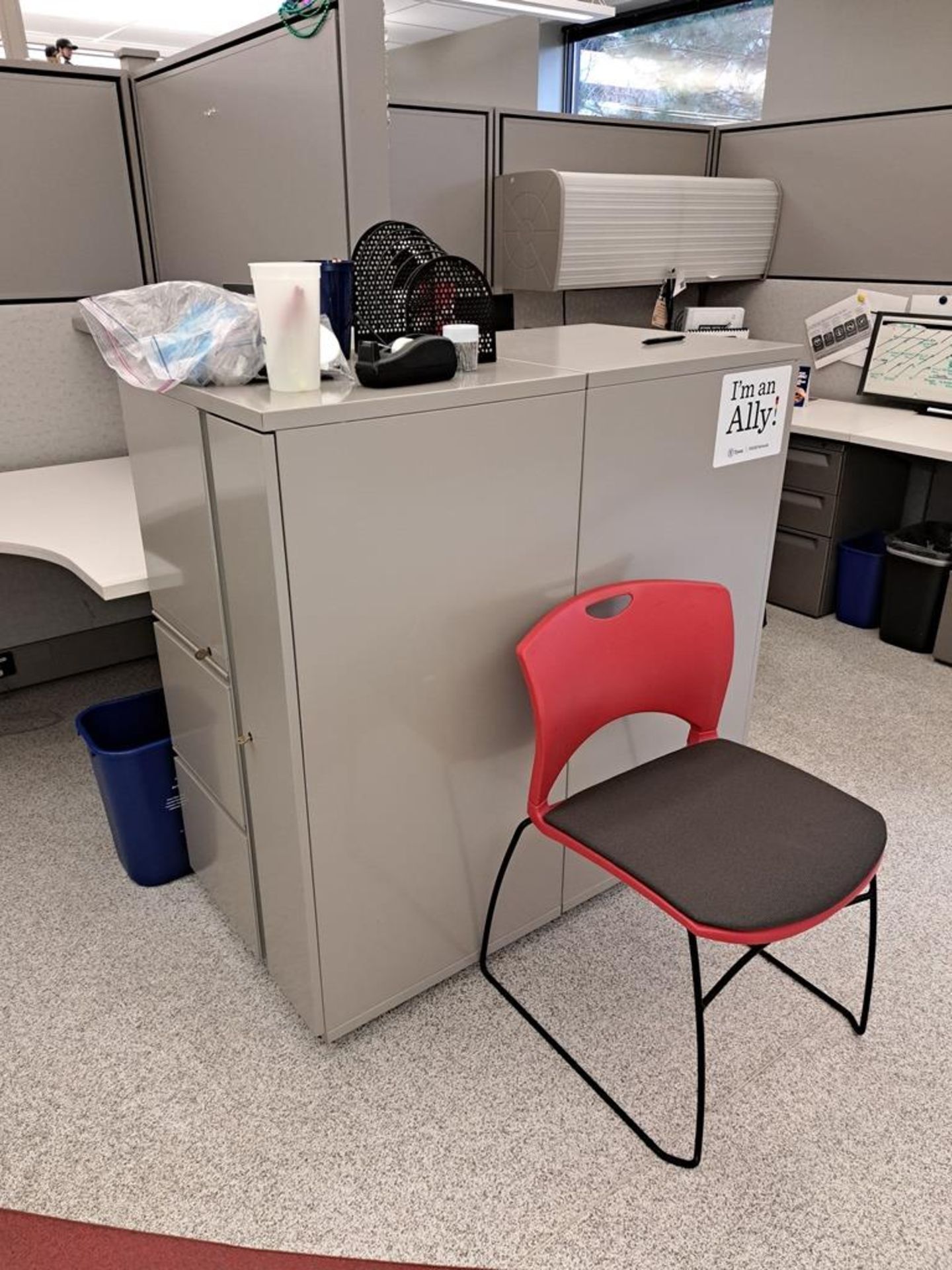 Lot Herman Miller Cubicle Work Stations, 17" W X 50' L, (14) Work Stations, Desks,, File - Image 22 of 29