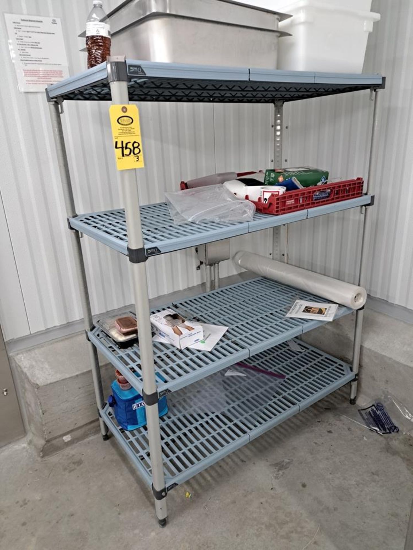 Metro Plastic Shelving Units, 24" W X 4' L X 65" T-Removal Is By Appointment Only-All Small Hand