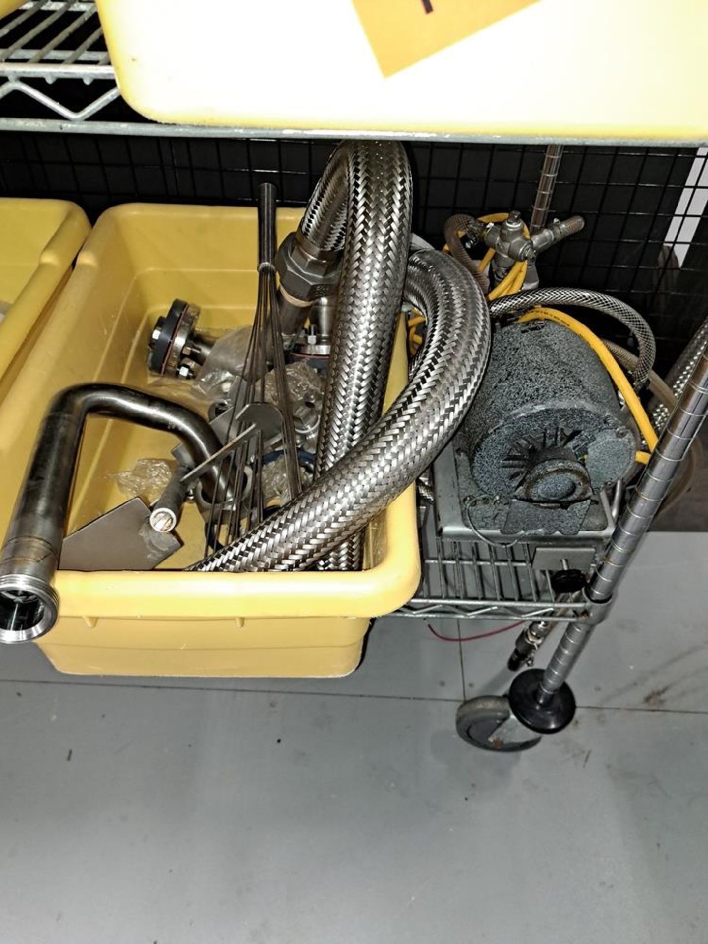 Lot Metro Rack, 24" W X 4' L X 65" T with contents: hoses, piping, etc. -Removal Is By Appointment - Image 2 of 5