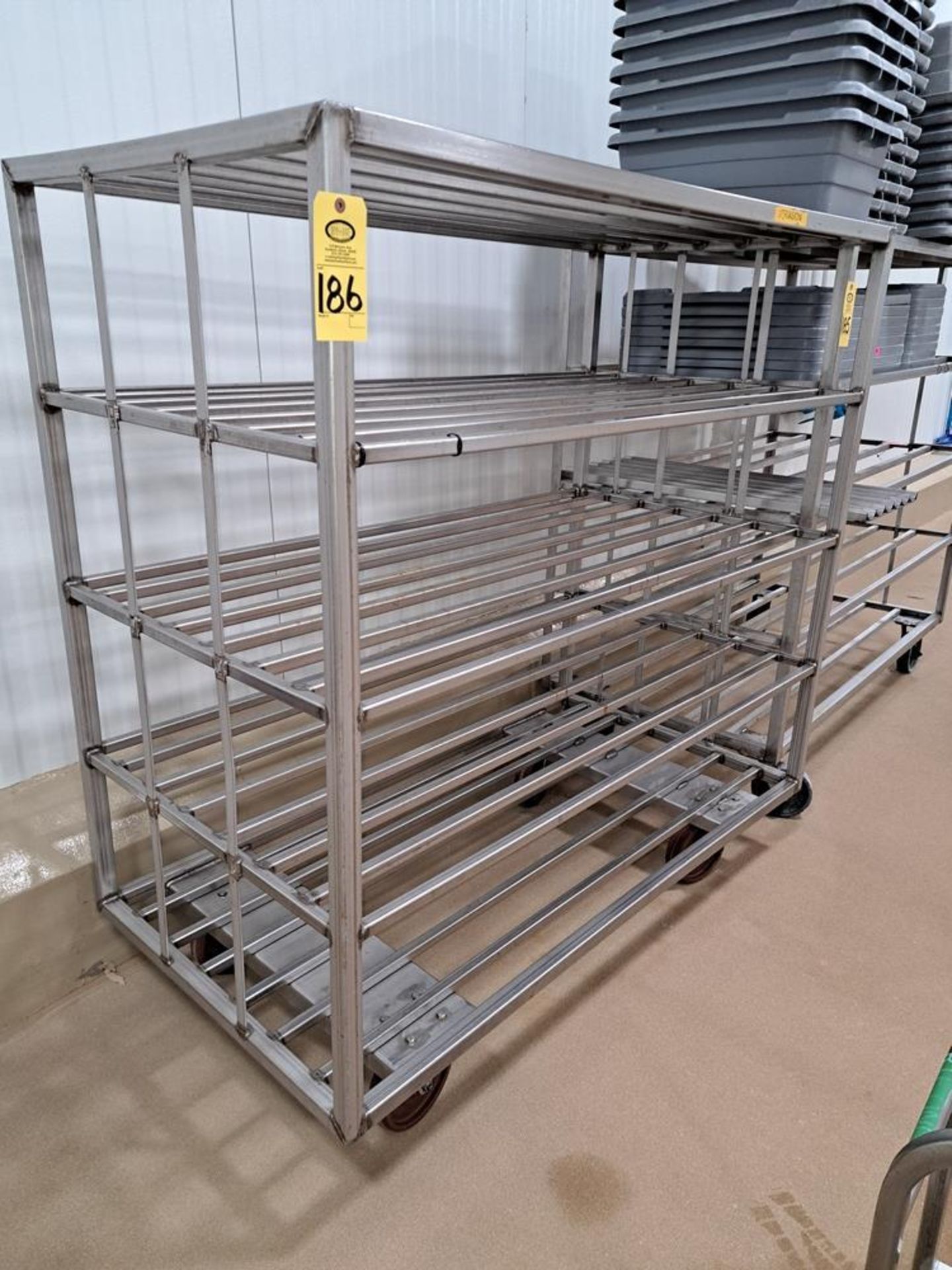 Stainless Steel Portable Rack, 34" W X 6' L X 70" TRemoval Is By Appointment Only-All Small Hand