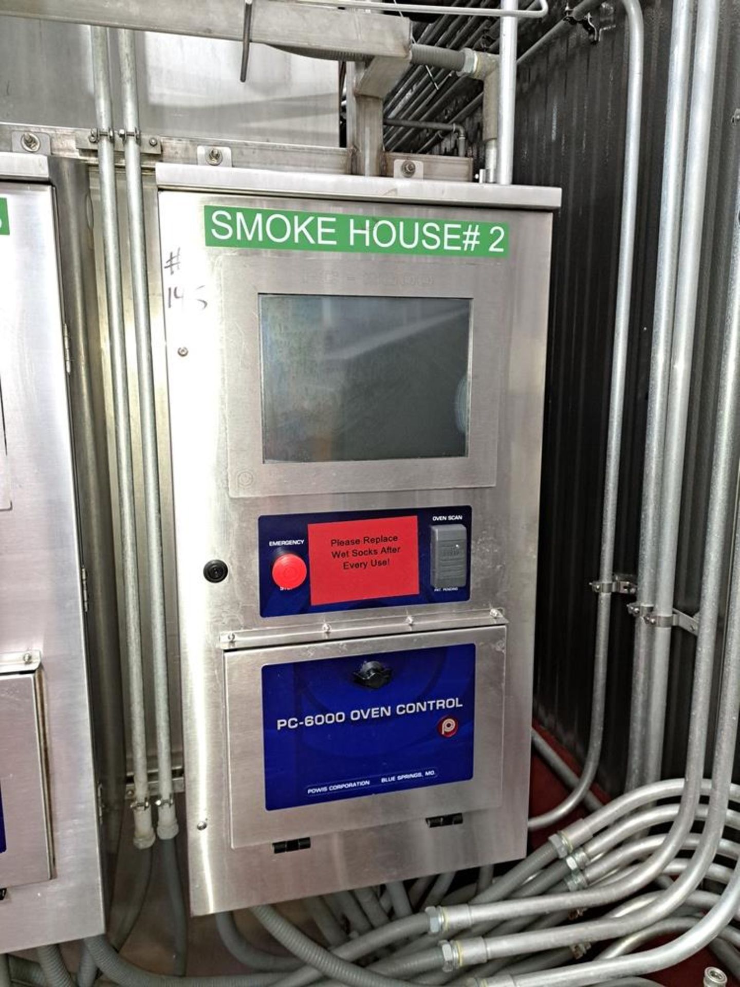 Alkar Mdl. 1000 Stainless Steel Single Cart Electric Smokehouse, Ser. #8000490208E1E075, 460 - Image 7 of 12