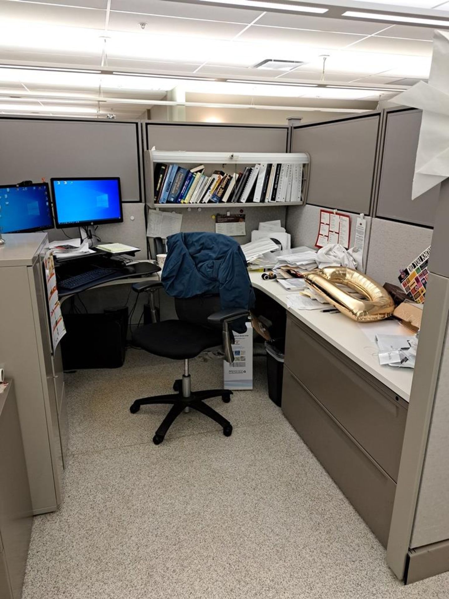 Lot Herman Miller Cubicle Work Stations, 17" W X 50' L, (14) Work Stations, Desks,, File - Image 7 of 29