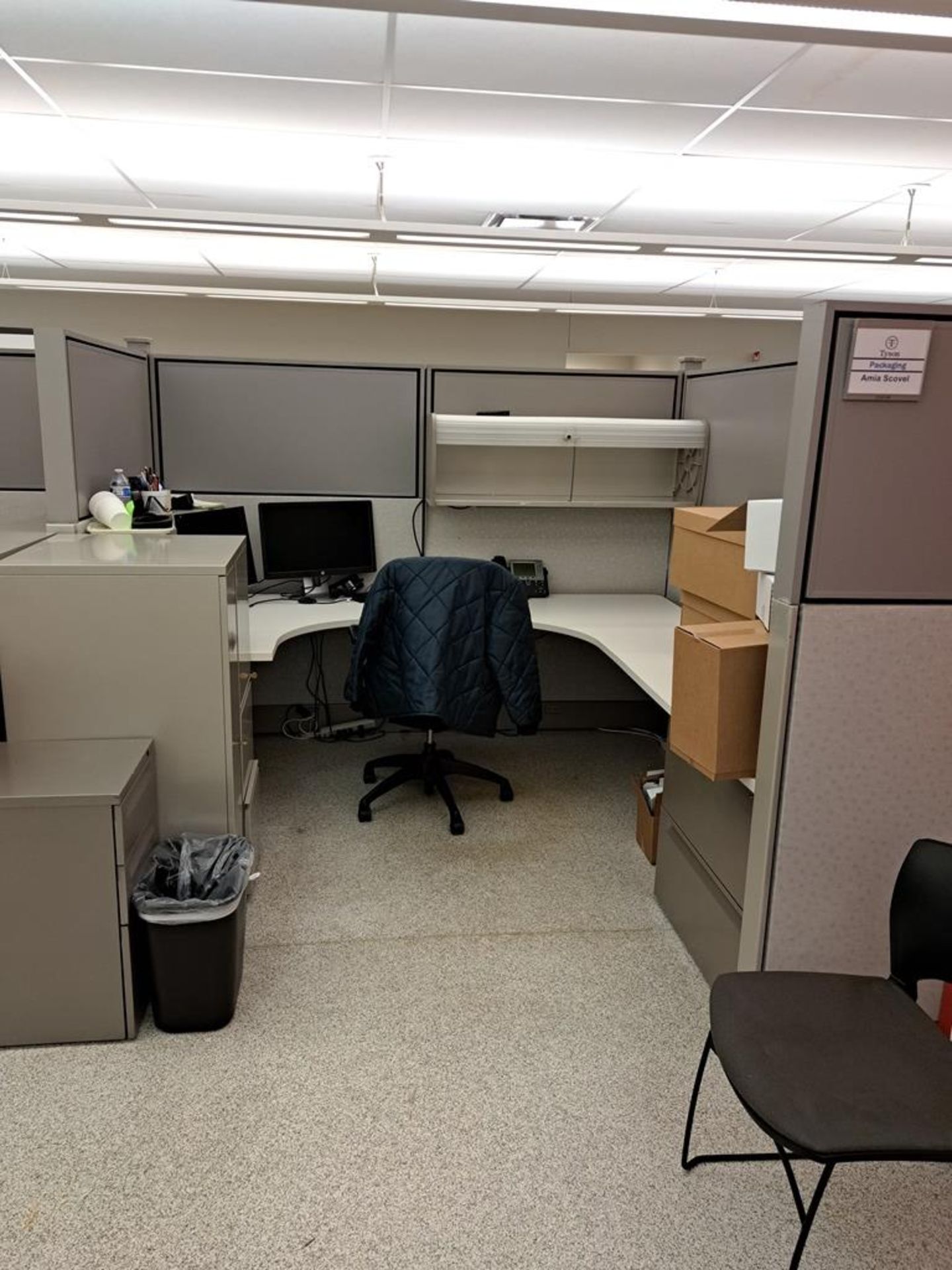 Herman Miller Cubicle Work Stations, 17' W X 50' L, (2) Work Stations per section, (12) Sections, - Image 23 of 25