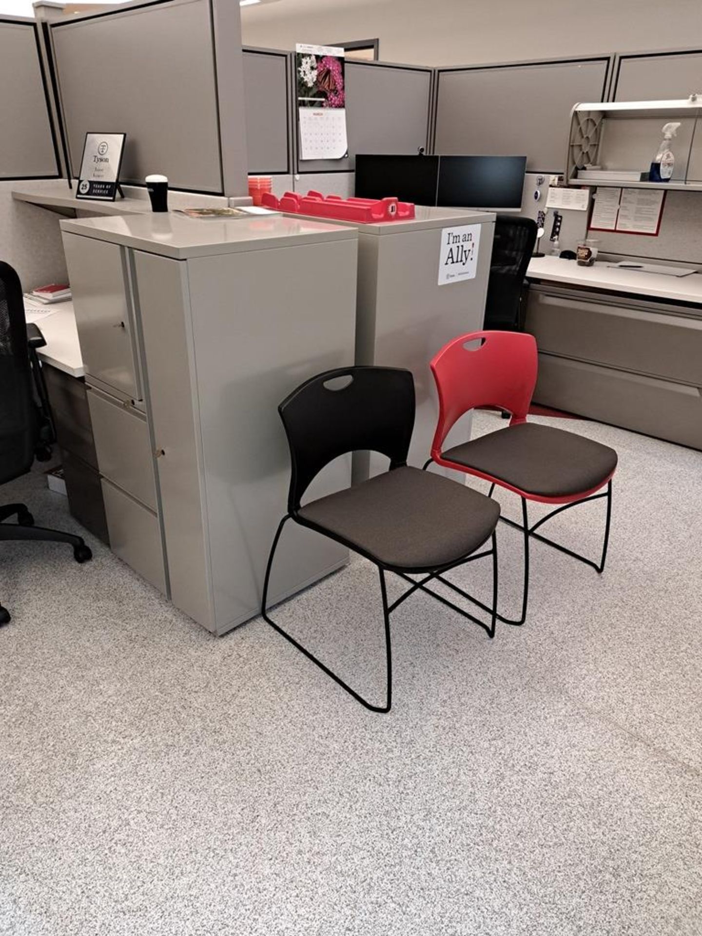 Herman Miller Cubicle Work Stations, 17' W X 50' L, (2) Work Stations per section, (12) Sections, - Image 16 of 25