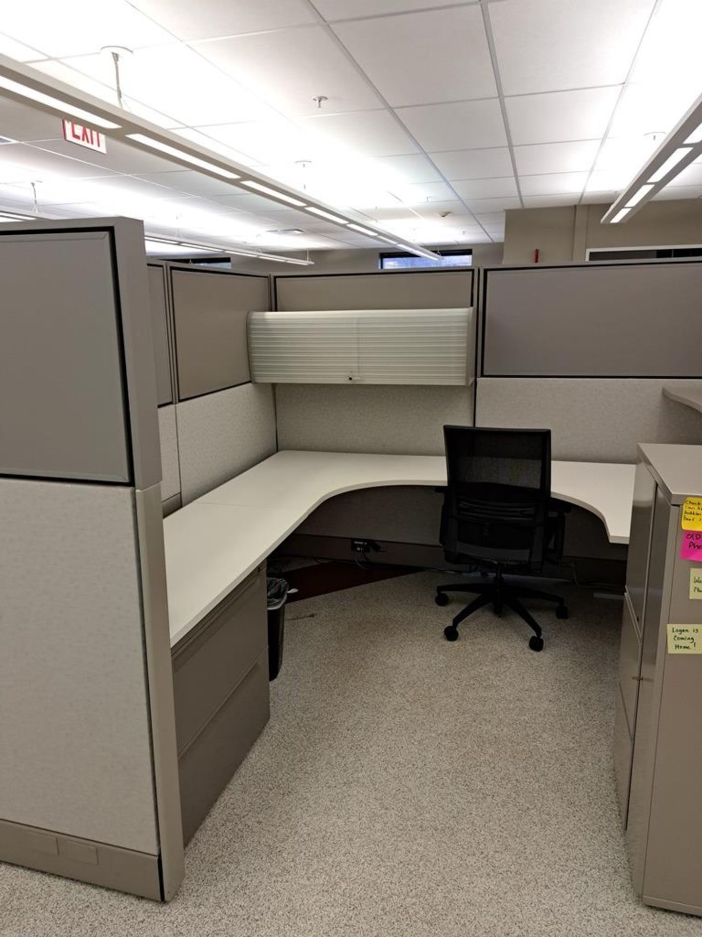 Lot Herman Miller Cubicle Work Stations, 17" W X 50' L, (10) Work Stations, Desks, File - Image 3 of 14