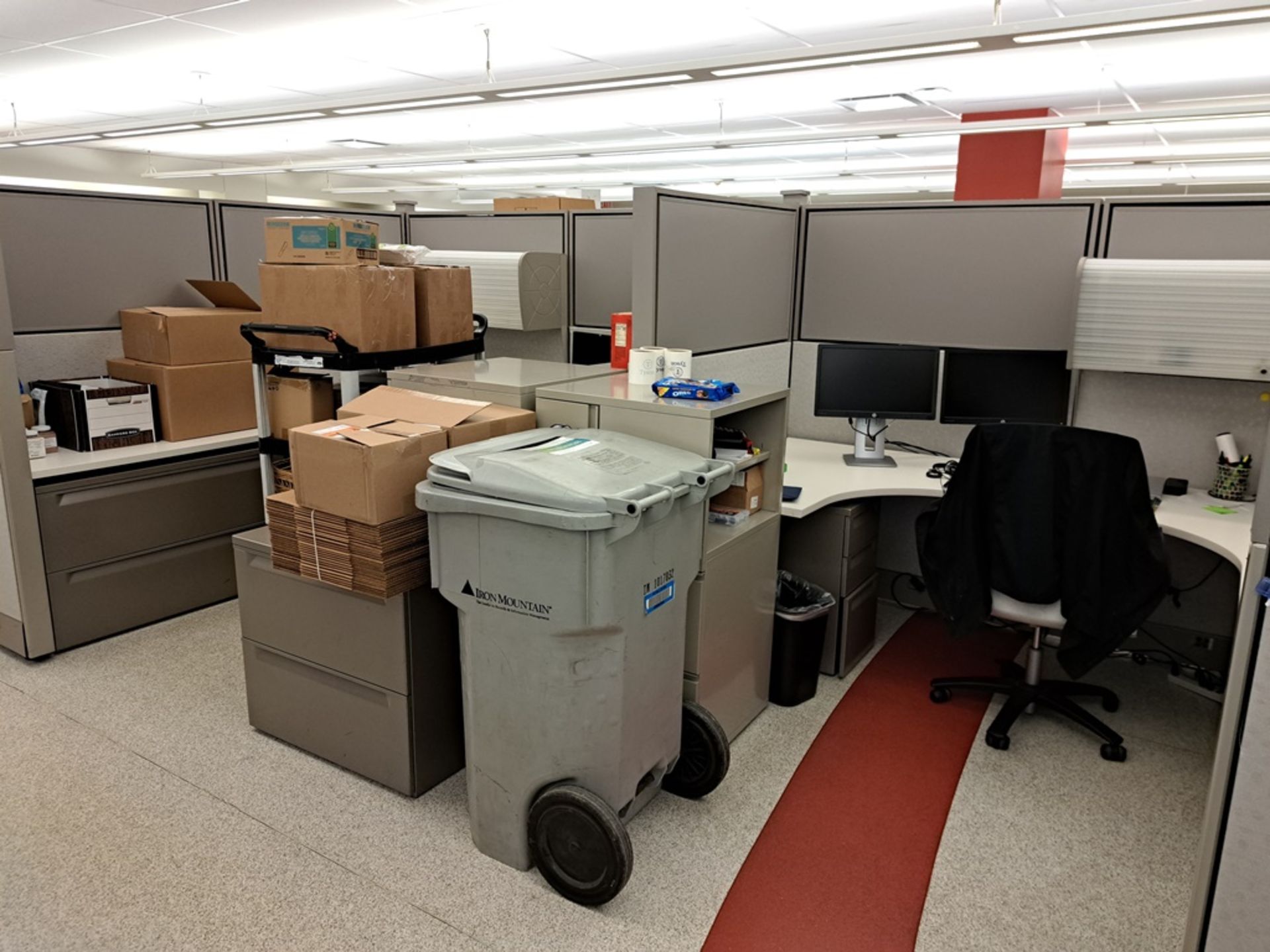 Lot Herman Miller Cubicle Work Stations, 17" W X 50' L, (2) Work Stations per section, (6) Sections, - Image 20 of 27