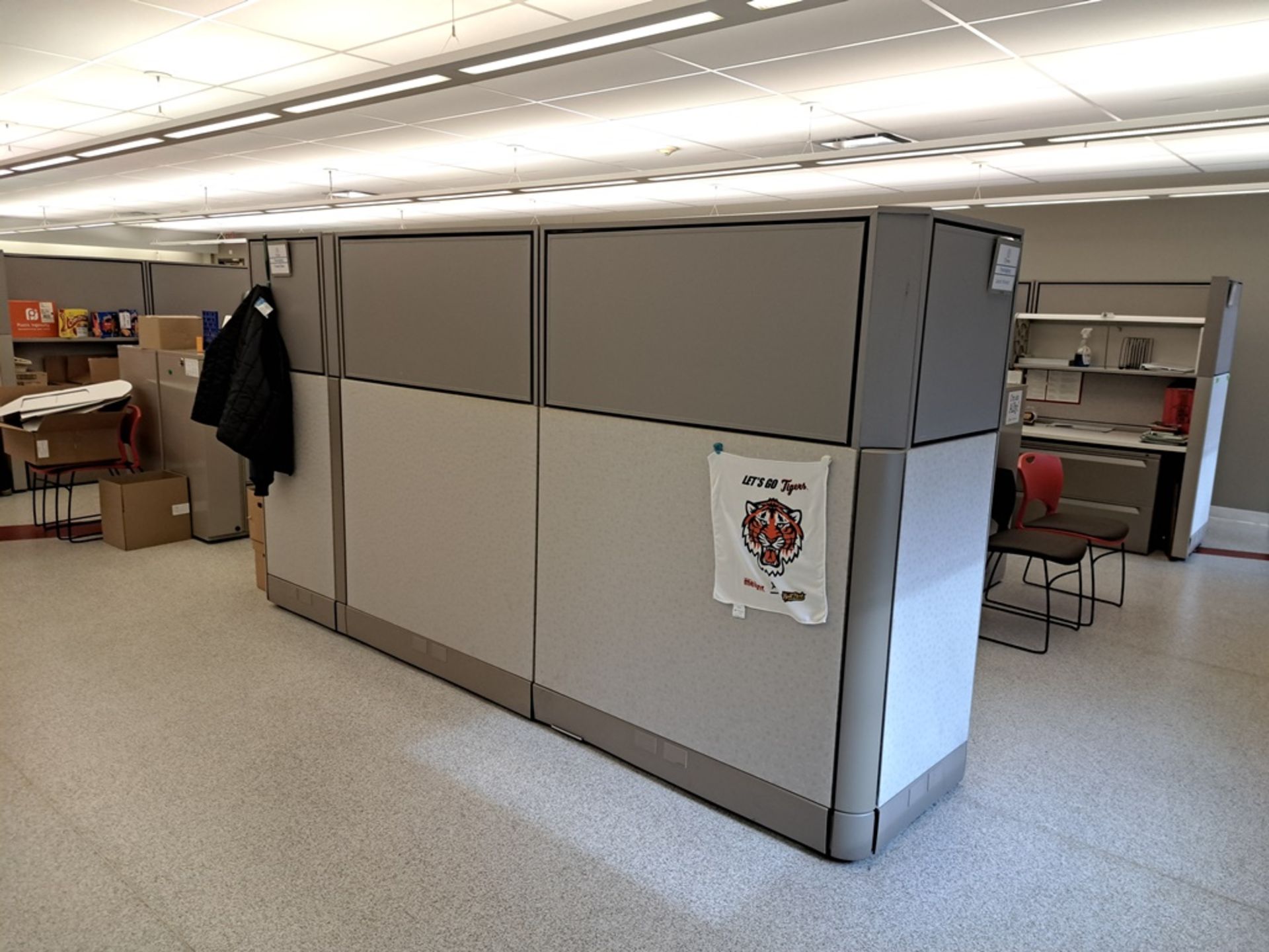 Herman Miller Cubicle Work Stations, 17' W X 50' L, (2) Work Stations per section, (12) Sections, - Image 17 of 25