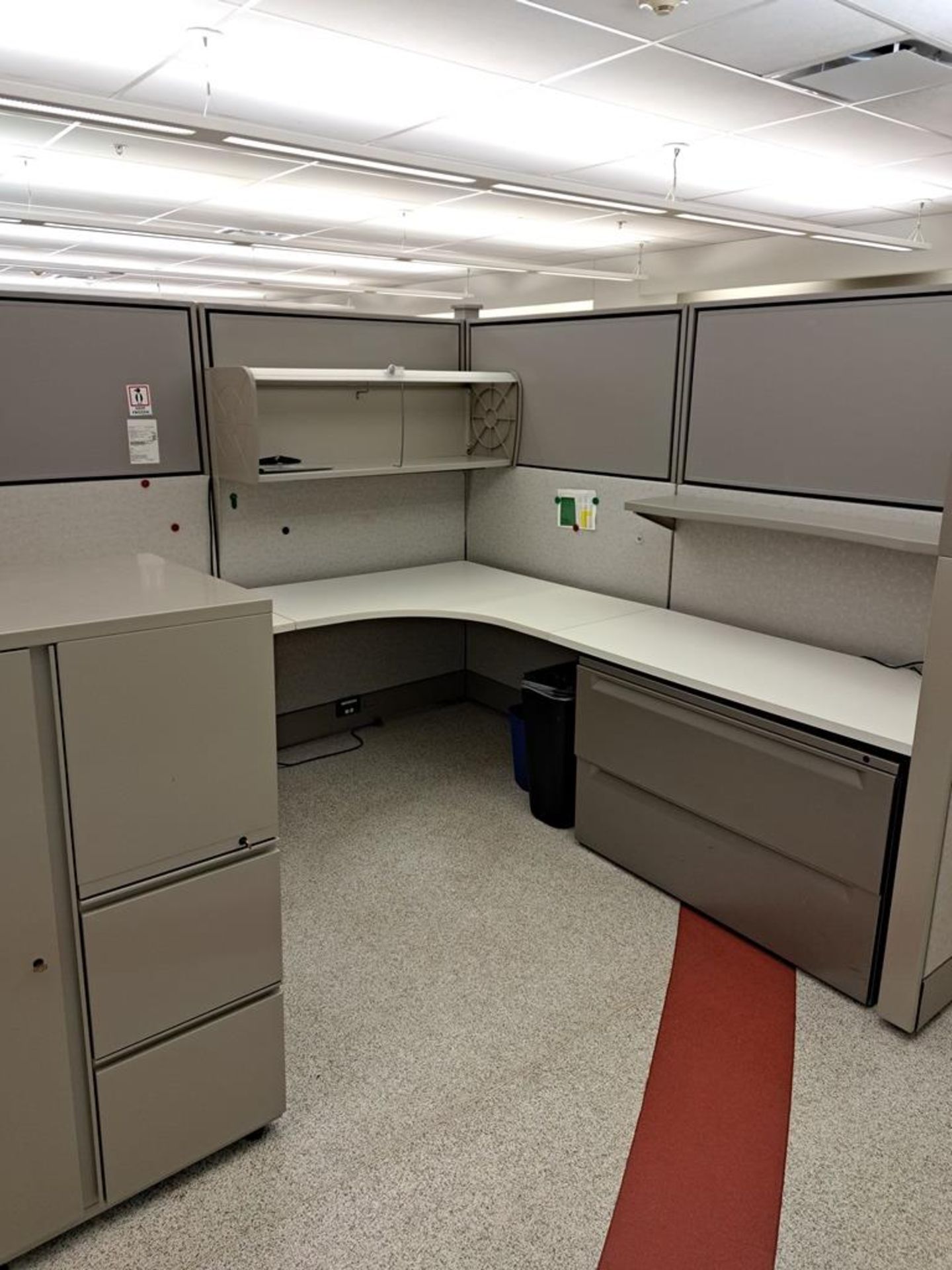 Herman Miller Cubicle Work Stations, 17' W X 50' L, (2) Work Stations per section, (12) Sections, - Image 6 of 25