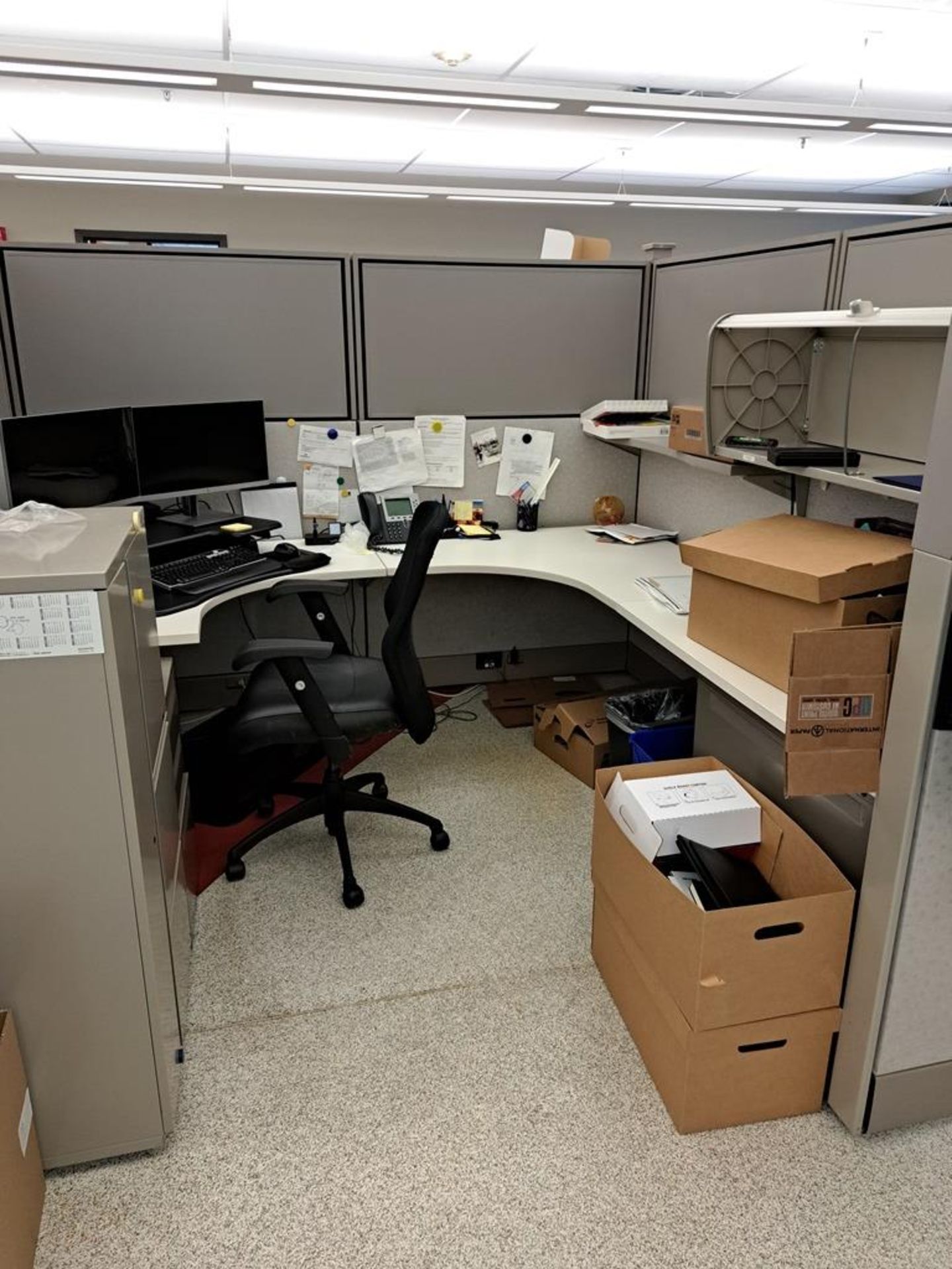 Herman Miller Cubicle Work Stations, 17' W X 50' L, (2) Work Stations per section, (12) Sections, - Image 19 of 25